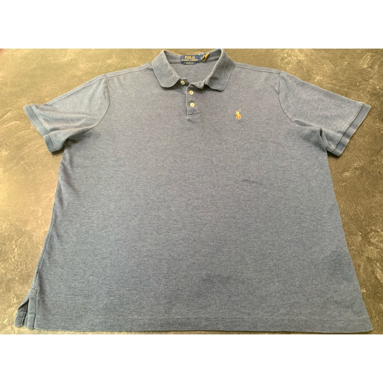 Polo Ralph Lauren Ralph Lauren Polo Shirt Men Large Blue Cotton Long Sleeve Classic Fit Casual Size US L / EU 52-54 / 3 - 2 Thumbnail
