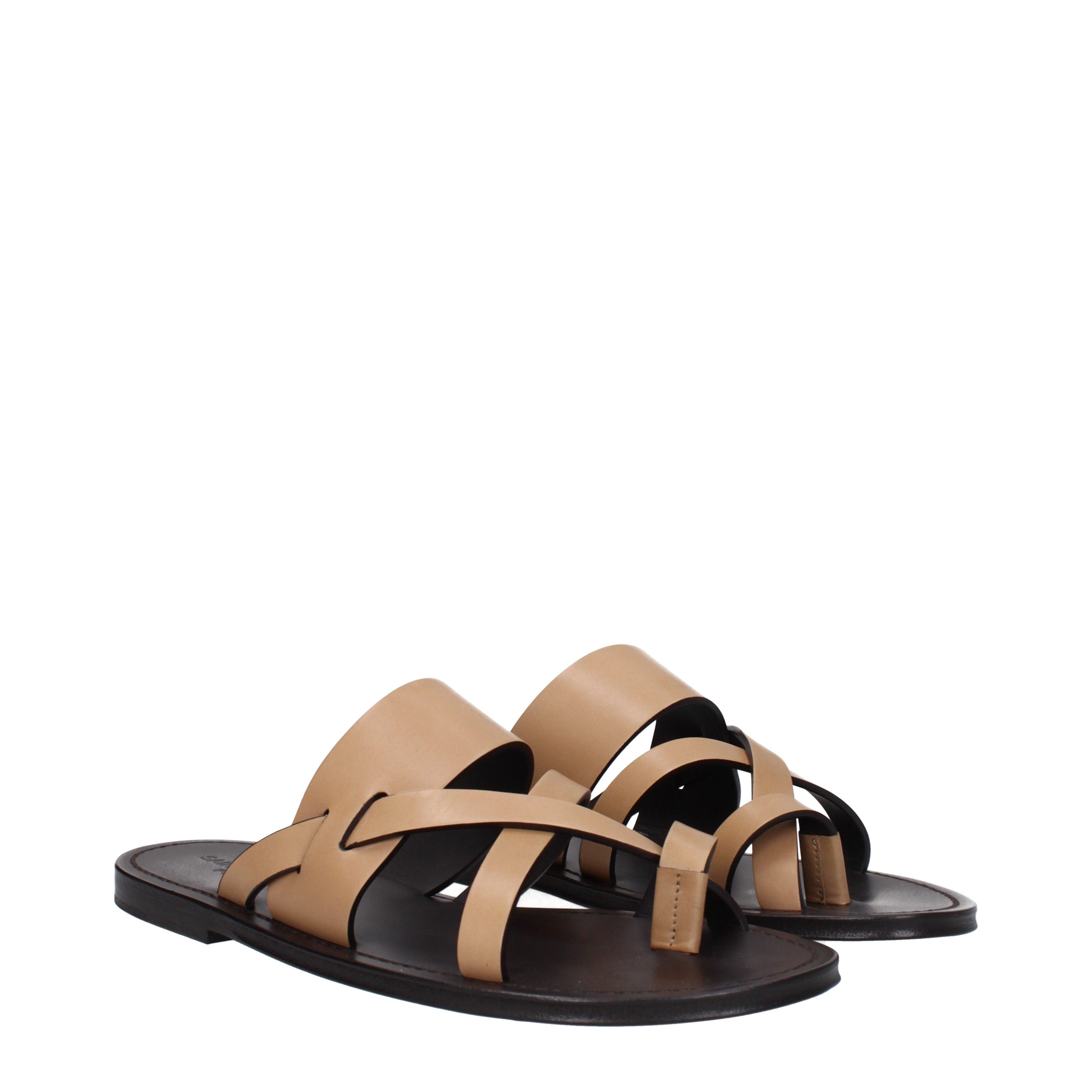 Saint Laurent Paris Sandals in Leather Size US 11 / EU 44 - 1 Thumbnail