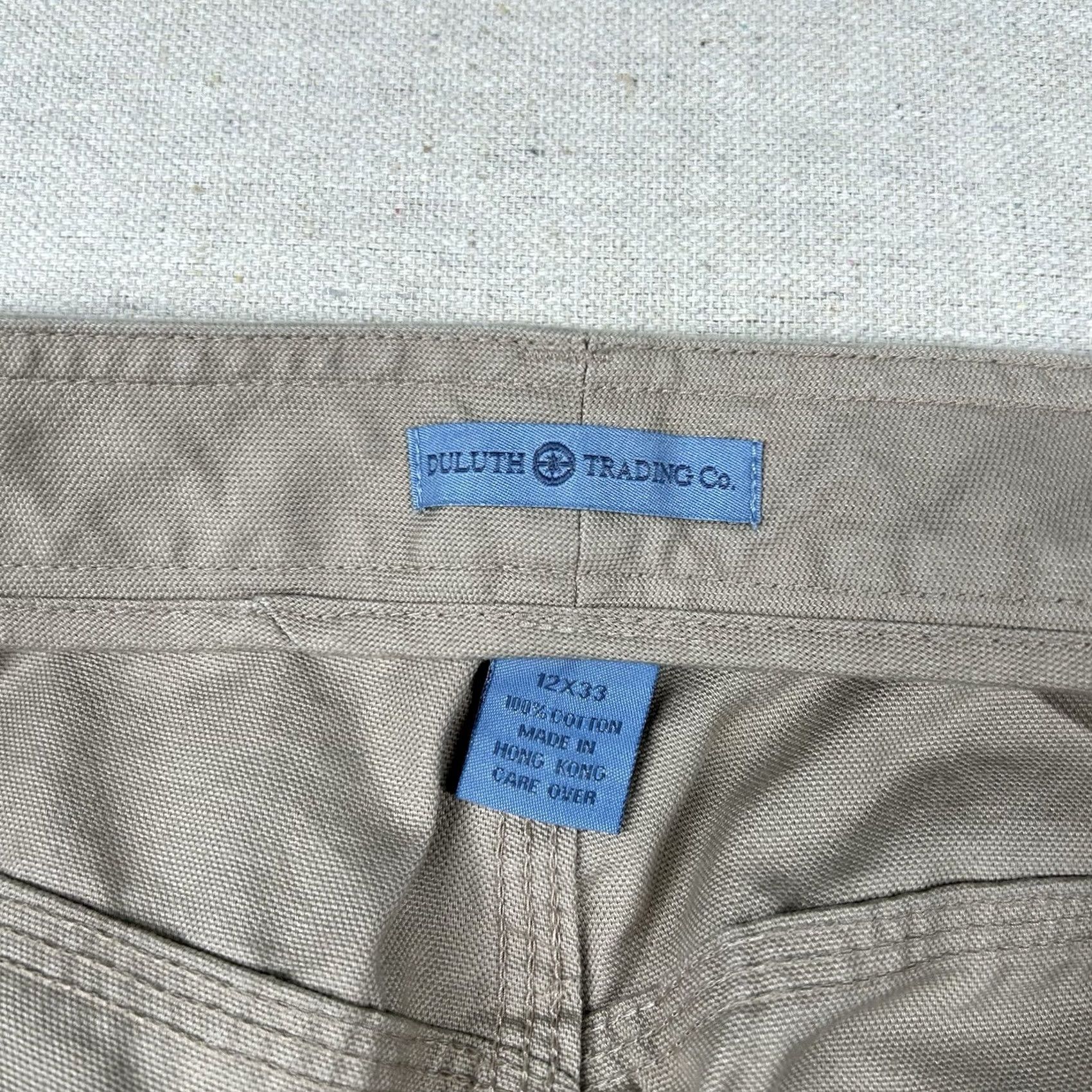 Duluth Trading Company VINTAGE Duluth Trading Co. Pants Womens 12x33 Beige Canvas Cargo Outdoor 32x31 Straight 31 in Mens Womens Girls Size 34" / US 12 / IT 48 - 4 Thumbnail