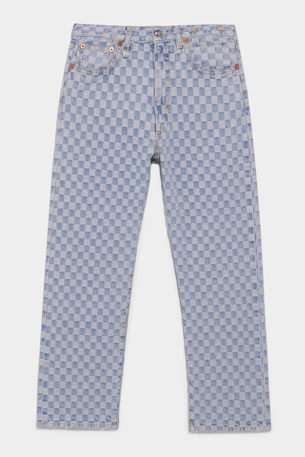 R13 R13 - S/S 22’ - Checkerboard Boyfriend Jeans Size US 27 - 14 Thumbnail