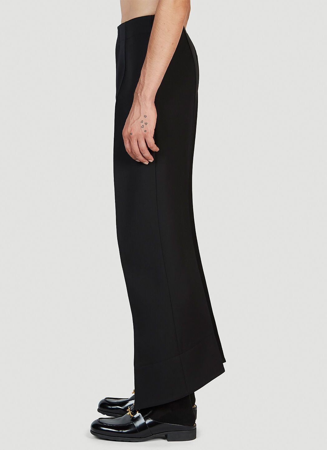 Bottega Veneta o1n1vont1224 Curved Shape Wool Pant in Black Size US 38 / EU 54 - 3 Thumbnail