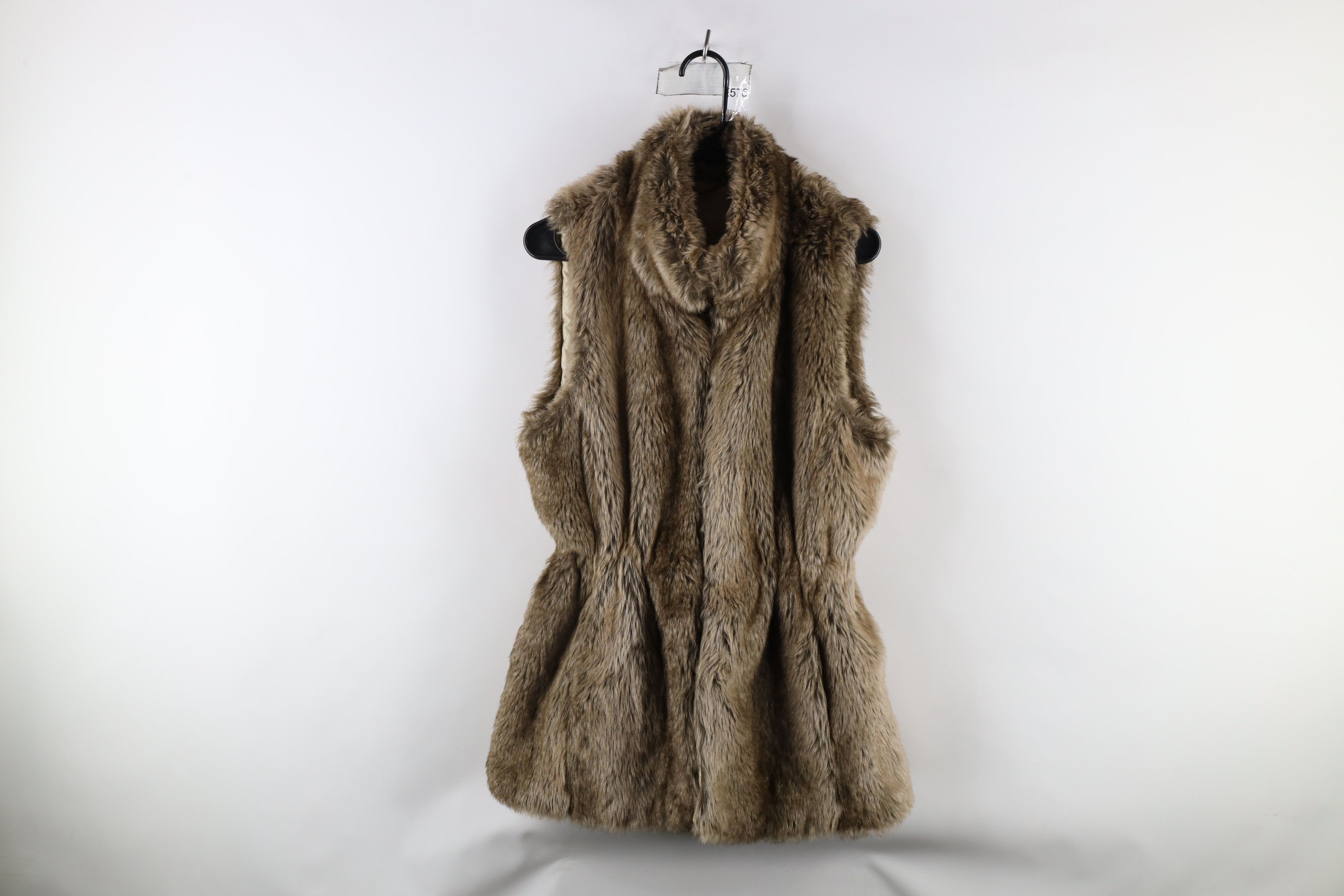 Banana Republic Vintage Banana Republic Faux Fur Quilted Clasp Vest Jacket Brown Grailed