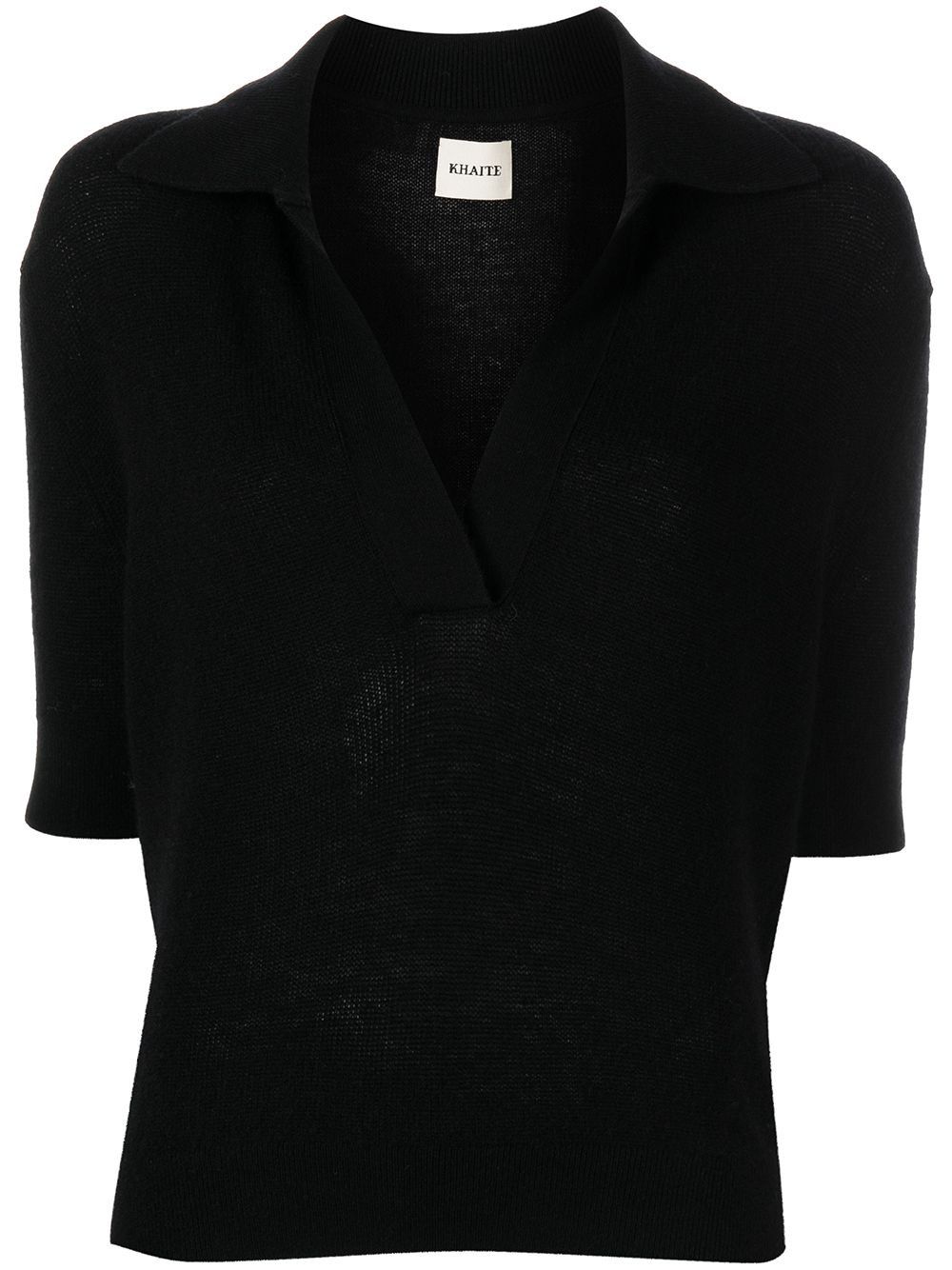 KHAITE SHRUNKEN CASHMERE POLO SHIRT Size M / US 6-8 / IT 42-44 - 1 Thumbnail