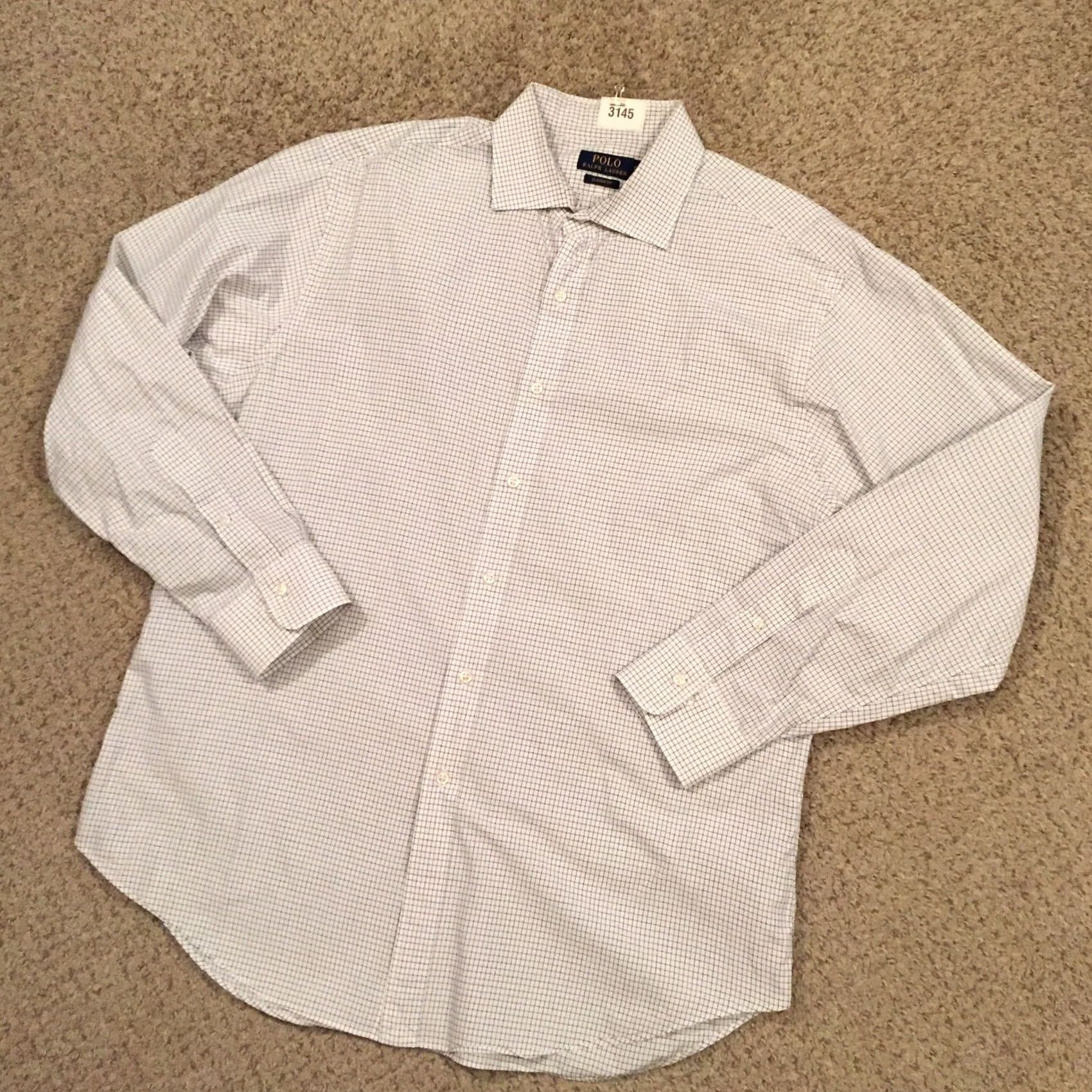 Polo Ralph Lauren Polo Ralph Lauren Shirt Mens 17.5 Purple Gray Check Long Sleeve Button Up Size US XXL / EU 58 / 5 - 2 Thumbnail