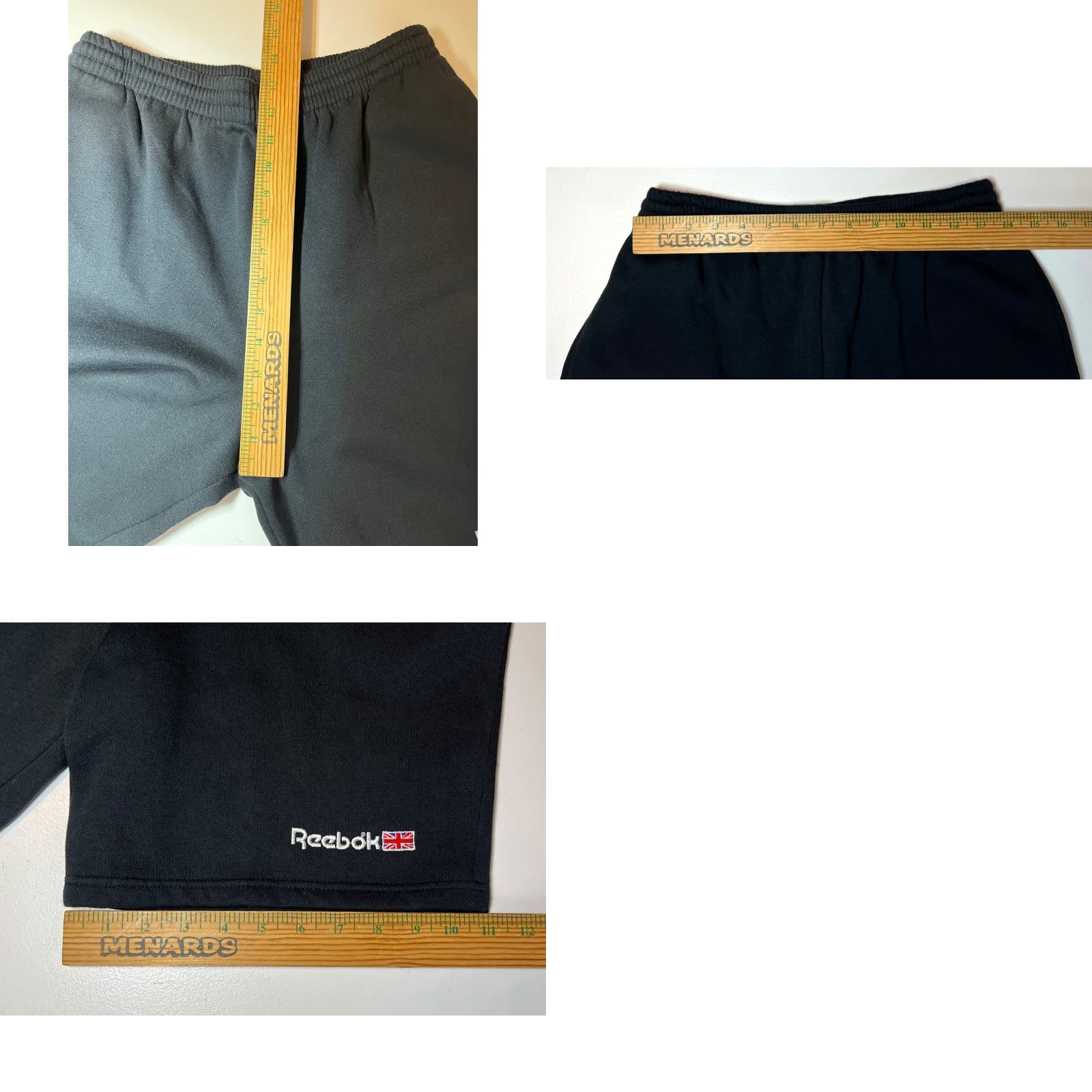 Reebok VINTAGE Reebok Sport Men's Sweat Shorts Athletic 90s Black M Inseam 7.5" Pockets Drawstring Sports, 90s Mens Size US 31 - 8 Thumbnail