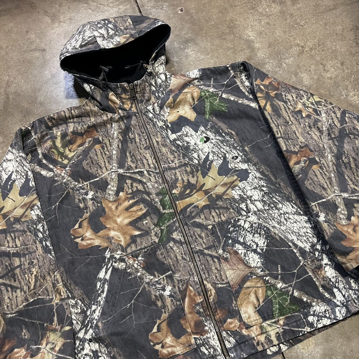 Mossy Oaks × Vintage Vintage Mossy Oak Camo Workwear Jacket Zip Up Hooded Boxy Size US XXL / EU 58 / 5 - 3 Thumbnail