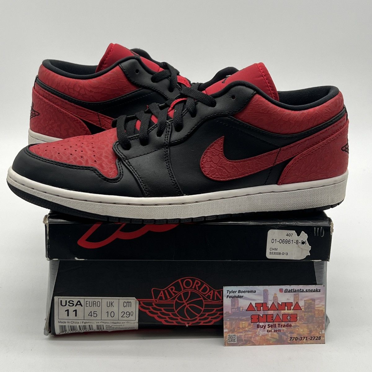 Nike Air Jordan 1 low bred Size US 11 / EU 44 - 1 Thumbnail