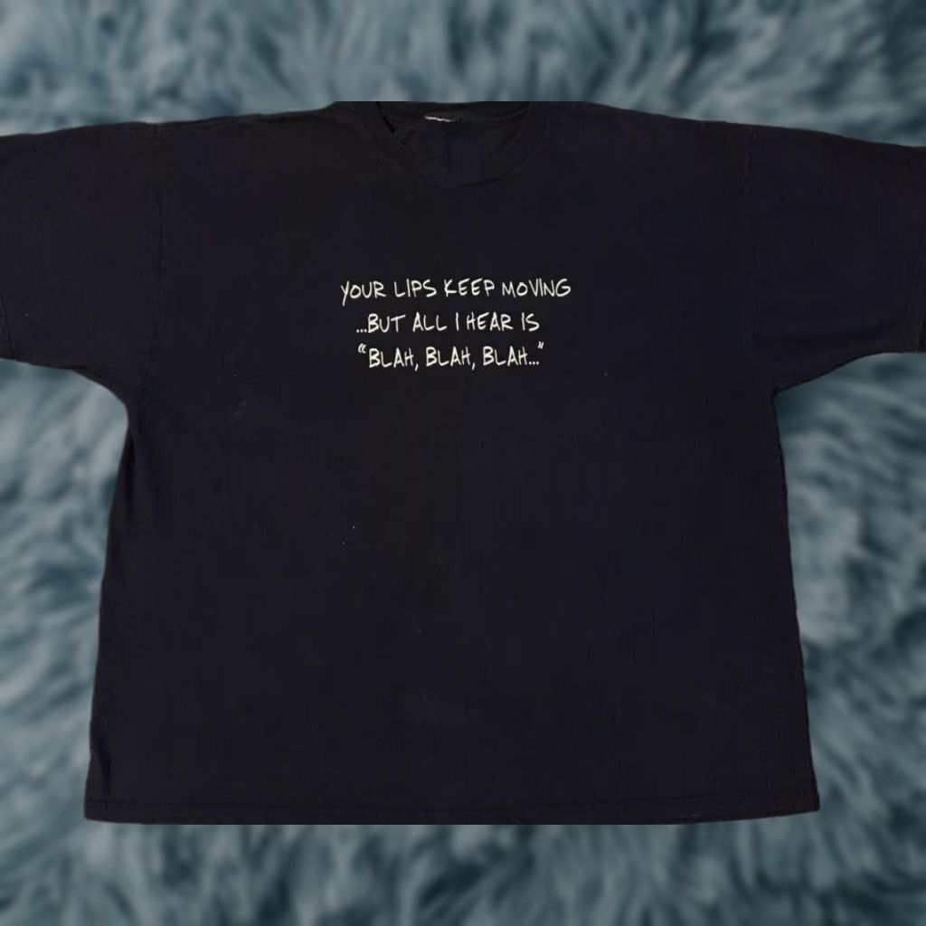 Vintage VINTAGE All I Hear Is Blah Blah Faded Distress Shirt 2XL Blue Trucker Grunge Sarcasm Mens Shirt 90s Y2K Funny Saying Distressed Band USA Humor Chem Size US XXL / EU 58 / 5 - 1 Thumbnail