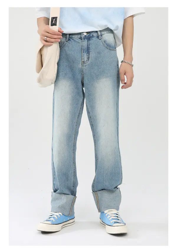 Japanese Brand Japanese style straight-leg personality denim trousers Size US 32 / EU 48 - 1 Thumbnail