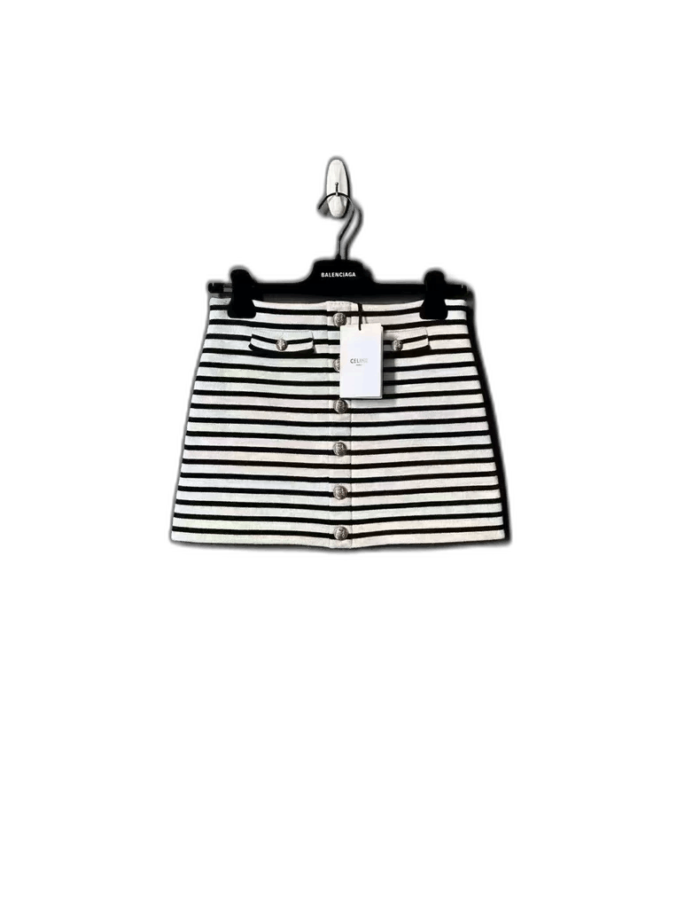 Celine Celine New Striped Skirt Size 22" - 1 Thumbnail