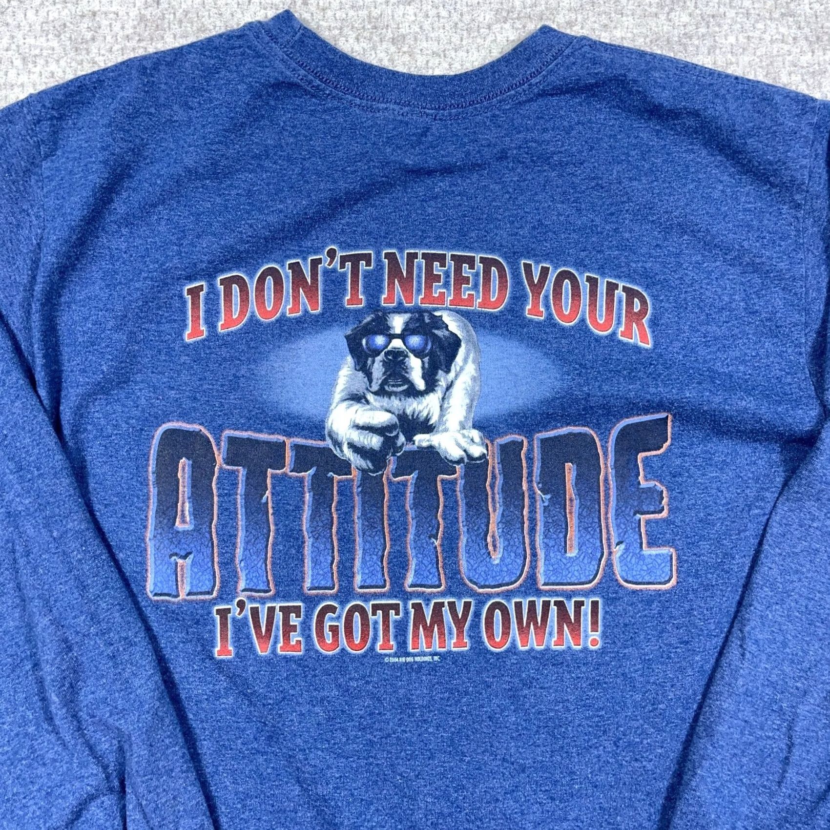 Big Dogs VINTAGE Big Dogs Shirt Men M Blue Long Sleeve Tee Y2K 2000s Attitude Adult Size US M / EU 48-50 / 2 - 3 Thumbnail