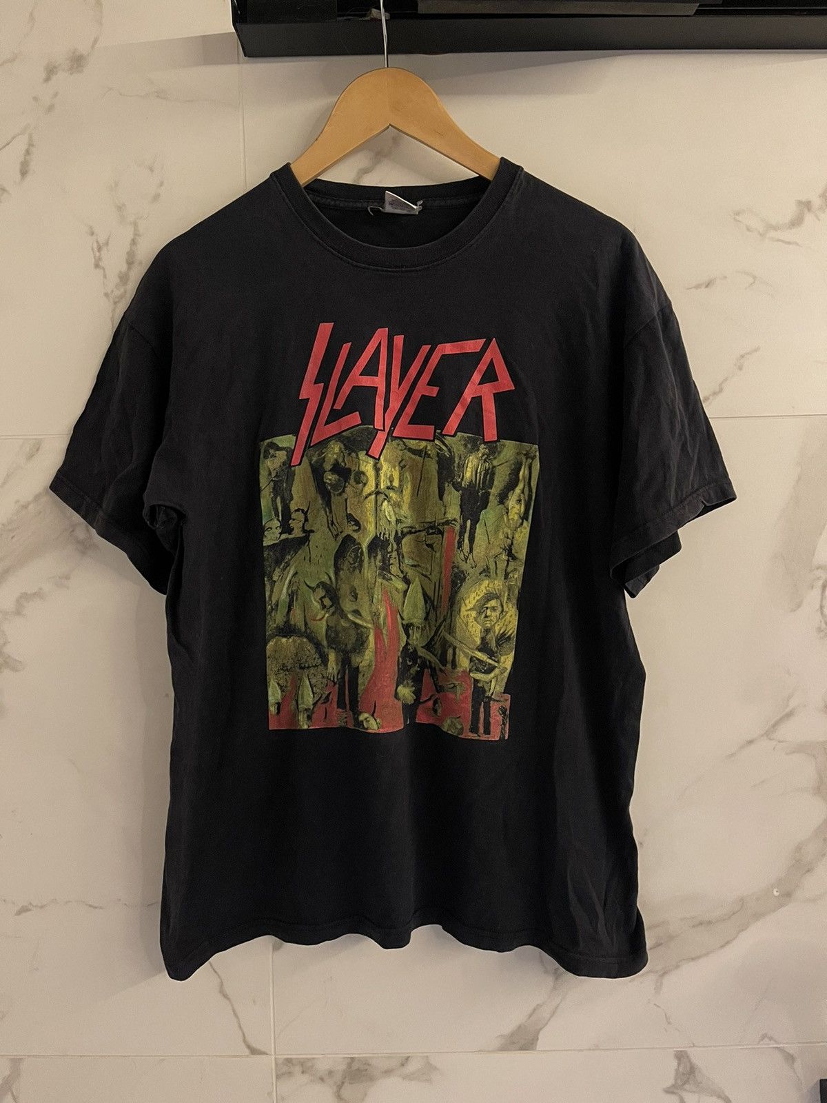 Band Tees × Slayer × Vintage Vintage Slayer Reign in Blood black tee Size US L / EU 52-54 / 3 - 1 Thumbnail