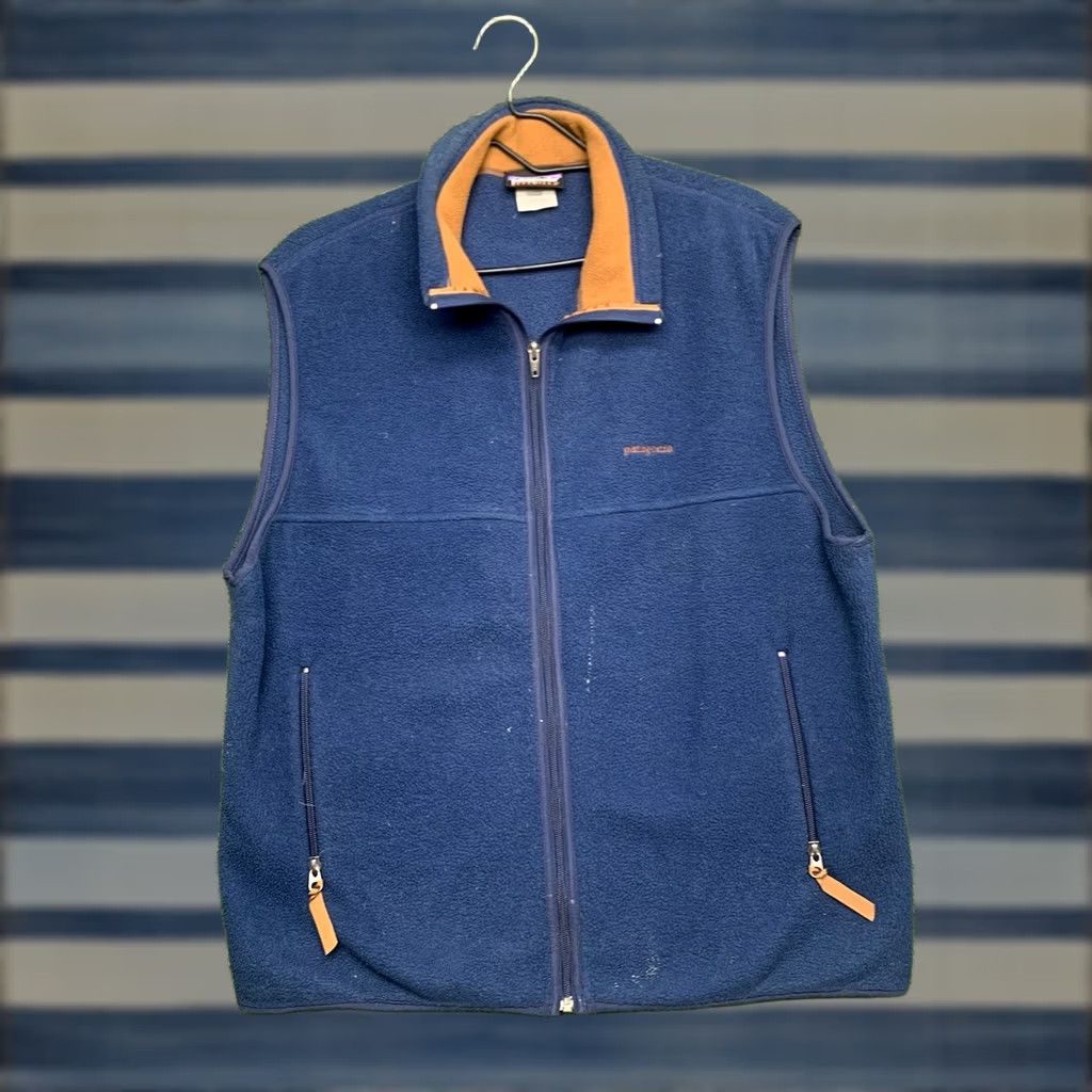 Patagonia Patagonia Synchilla Vest Mens L Full Zip Fleece Pockets Blue Outdoor Layer Windbreaker Mid-Length Jacket/Coat? Size US L / EU 52-54 / 3 - 1 Thumbnail