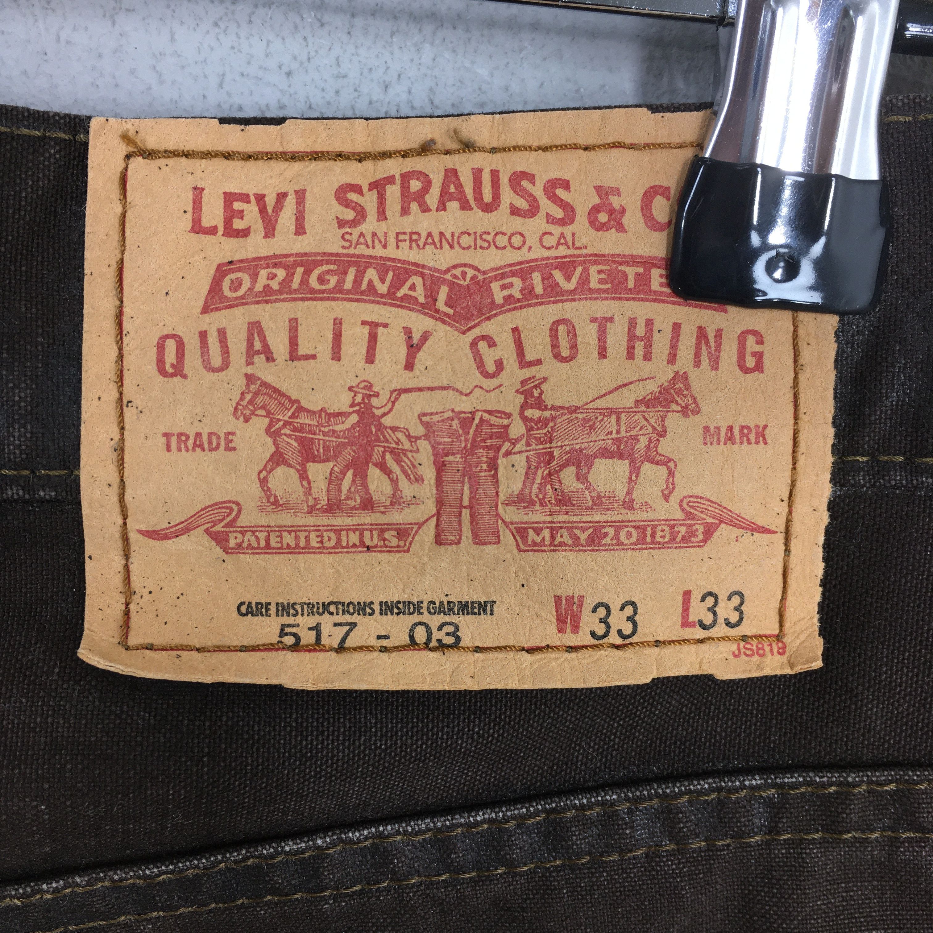 Levi's Size 31x31 Vintage Levi's 517 Wax Brown Jeans S1153 Size US 31 - 11 Thumbnail
