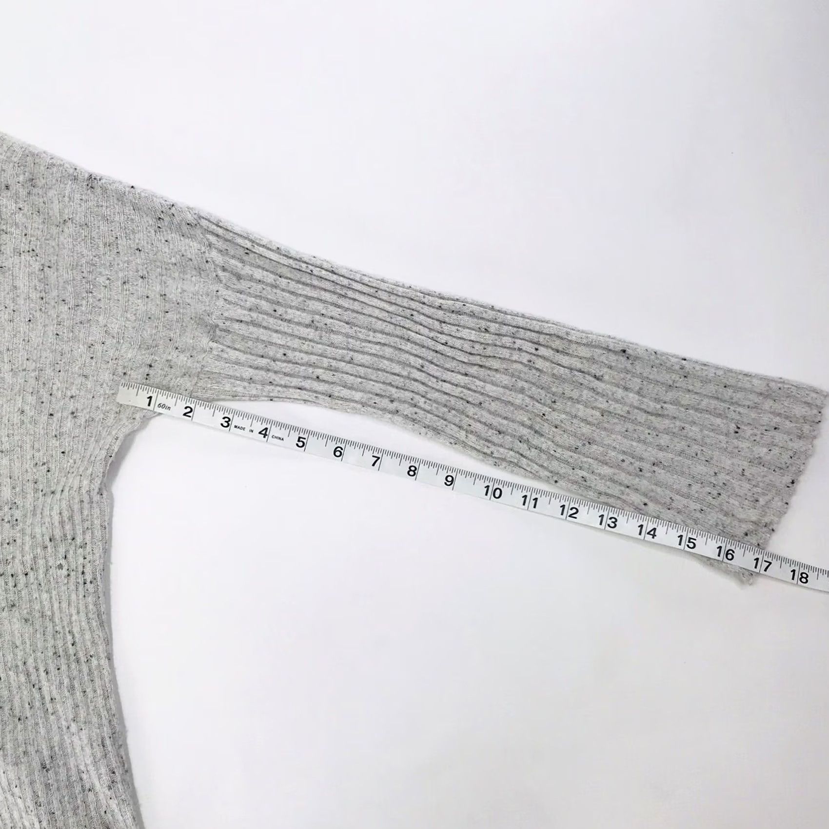 Madewell Madewell Relaxed Crewneck Speckled Gray Alpaca Knit Long Sleeve Ribbed Lightweight Pullover Womens Size S Size S / US 4 / IT 40 - 7 Thumbnail