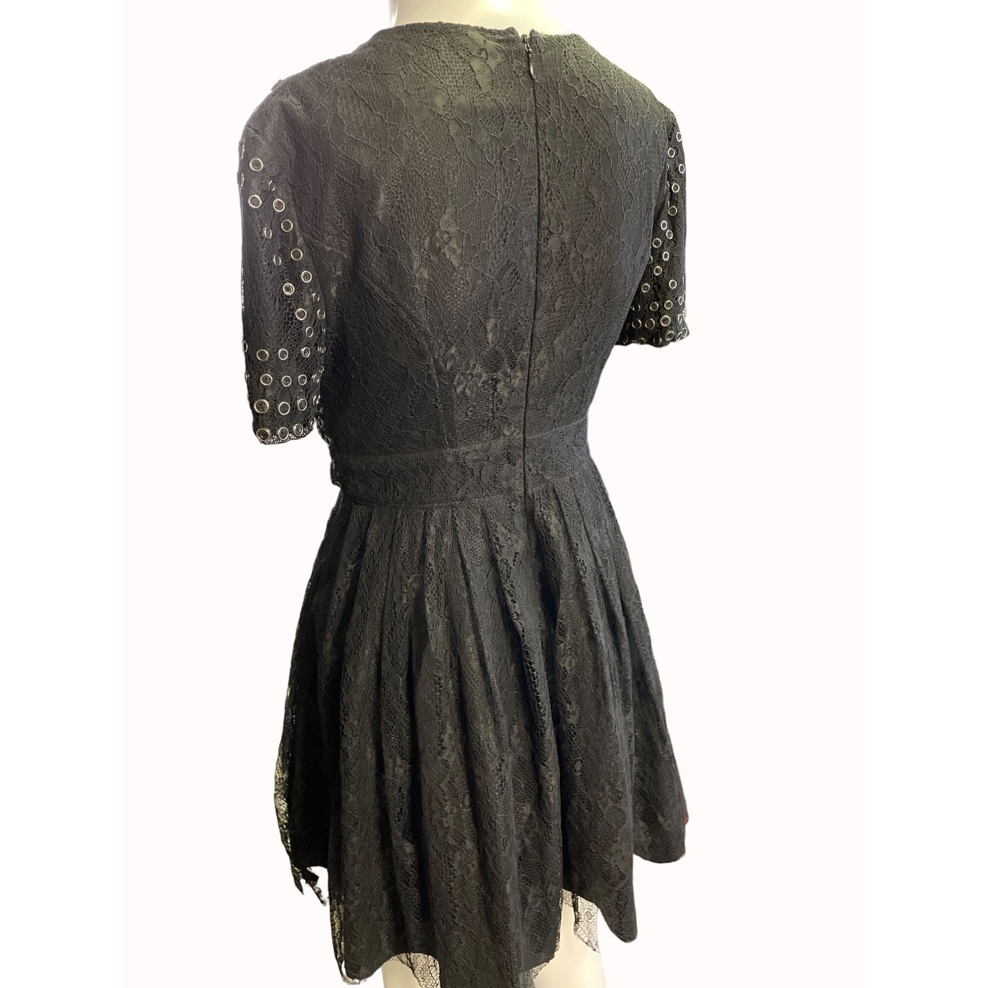 Other Christopher Kane Women's Black metal studded gothic Lace Min Size S / US 4 / IT 40 - 3 Thumbnail