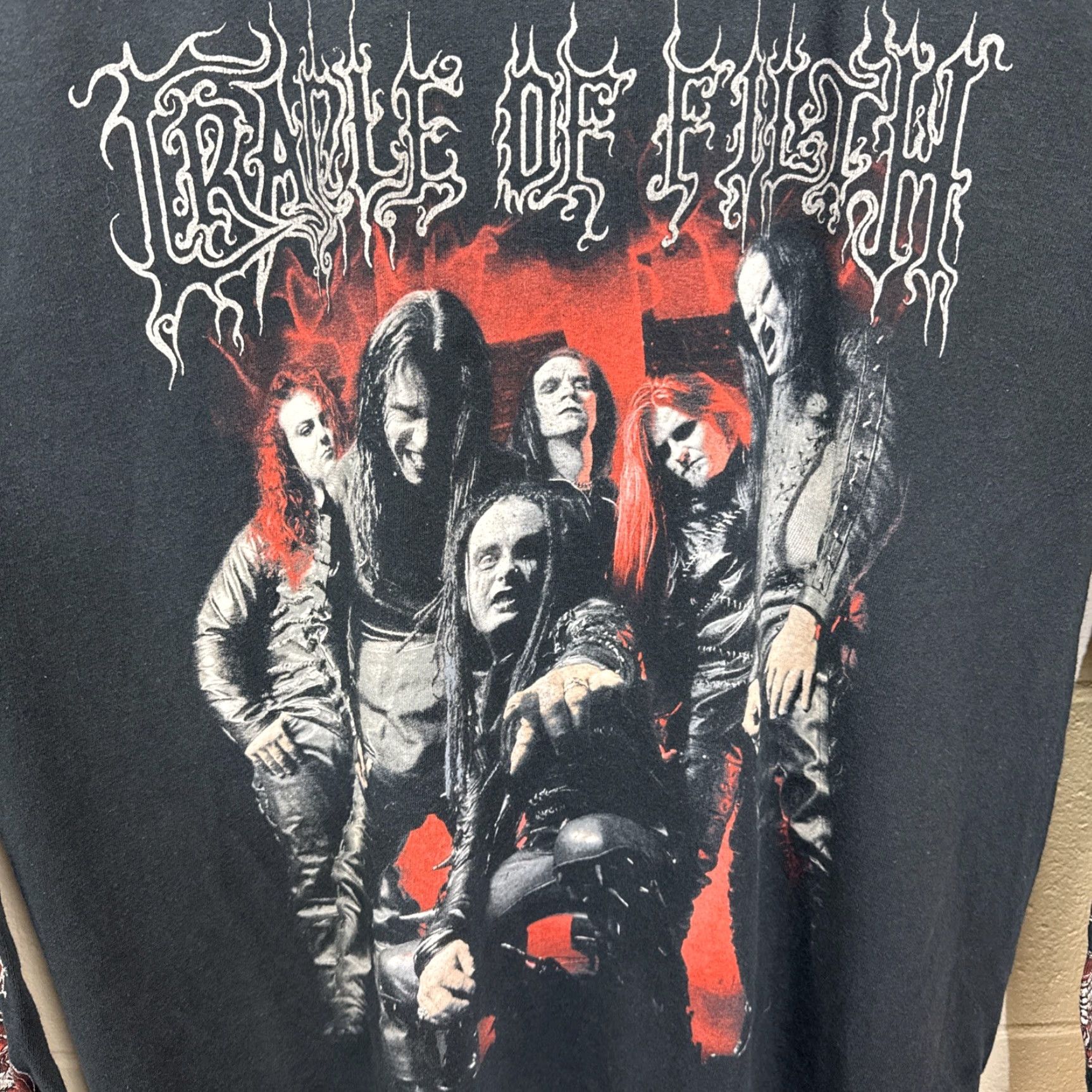 Gildan VINTAGE Cradle Of Filth Long Sleeve Shirt Black Men XL Graphic Print Logo 2000s Band Gothic Metal - Gildan Heavy Cotton Size US XL / EU 56 / 4 - 7 Thumbnail