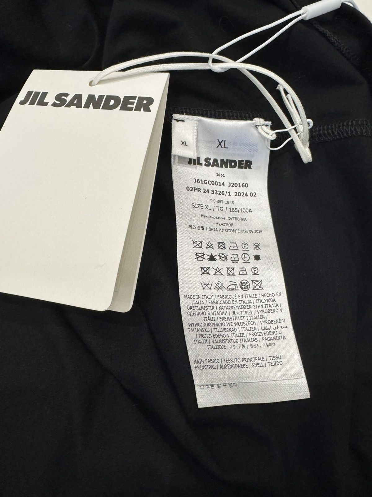 Jil Sander NWT Pocket Detail Long Sleeve T-Shirt - Black, XL Size US XL / EU 56 / 4 - 5 Thumbnail