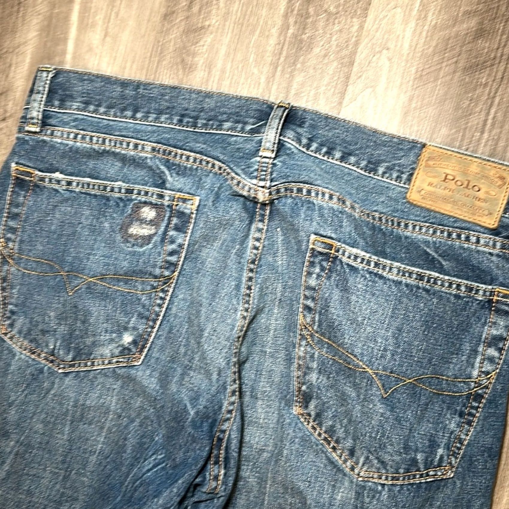 Polo Ralph Lauren Polo Ralph Lauren The Class Fit Patched Jeans - 34x30 Blue Mens 34 Regular Straight Jeans Size US S / EU 44-46 / 1 - 6 Thumbnail