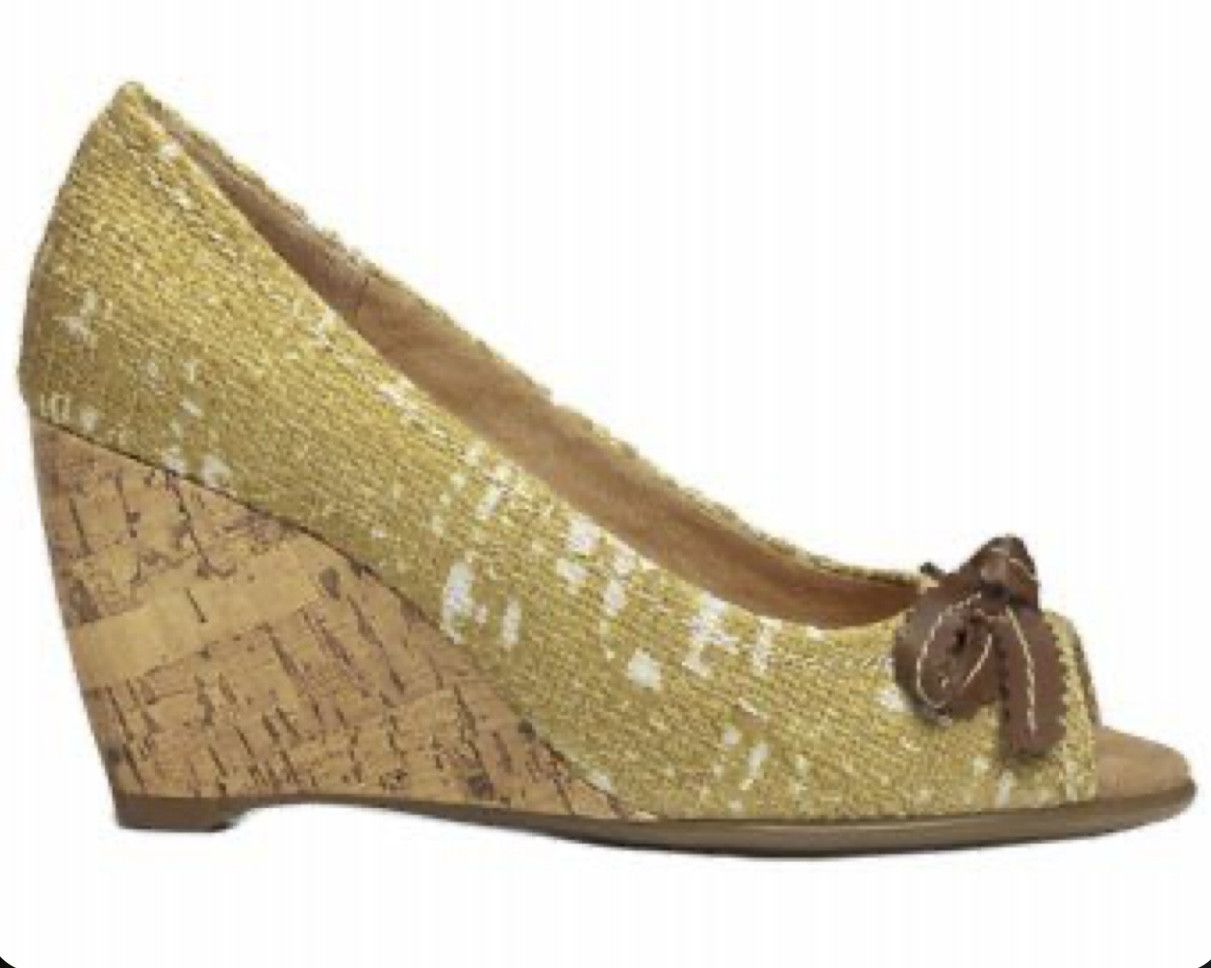 Prada Prada women's chartreuse/white tweed open toe wedge Size US 7.5 / IT 37.5 - 2 Thumbnail