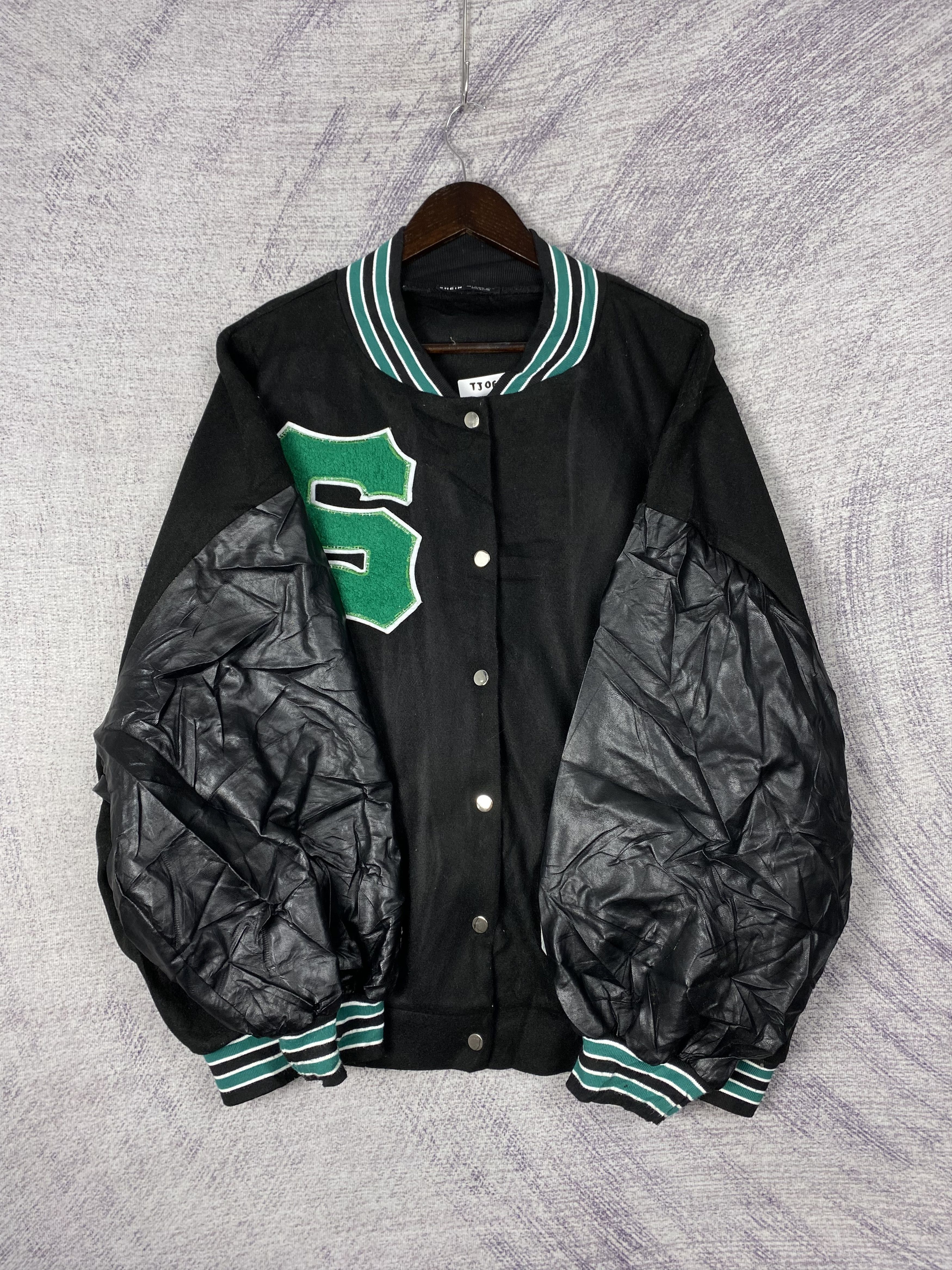 Shein Vintage Shein Sleeve Pvc Varsity Jacket Size US L / EU 52-54 / 3 - 5 Thumbnail