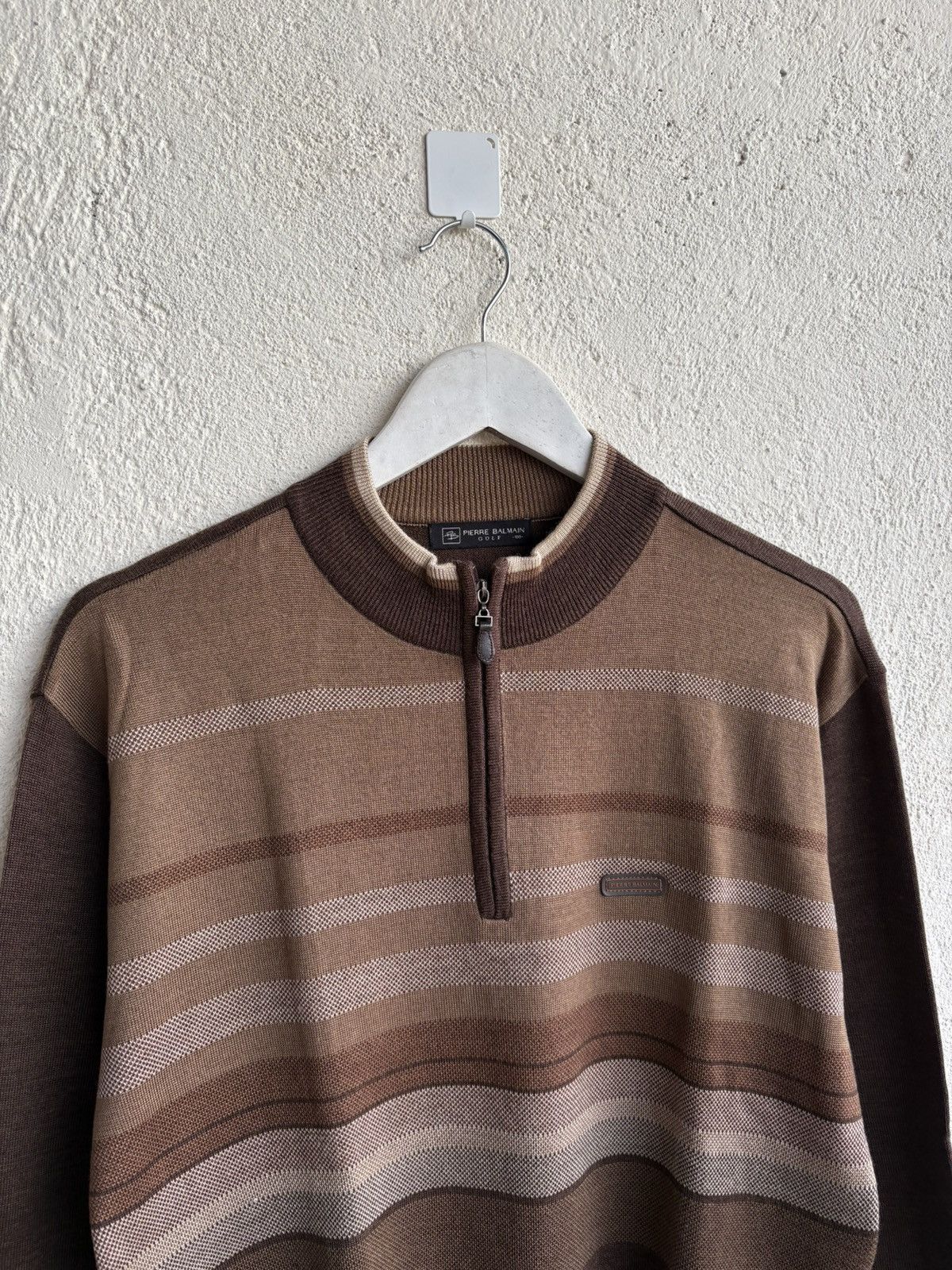 Balmain × Pierre Balmain × Vintage 2000s Pierre balmain halfzip knit wear Size US L / EU 52-54 / 3 - 2 Thumbnail