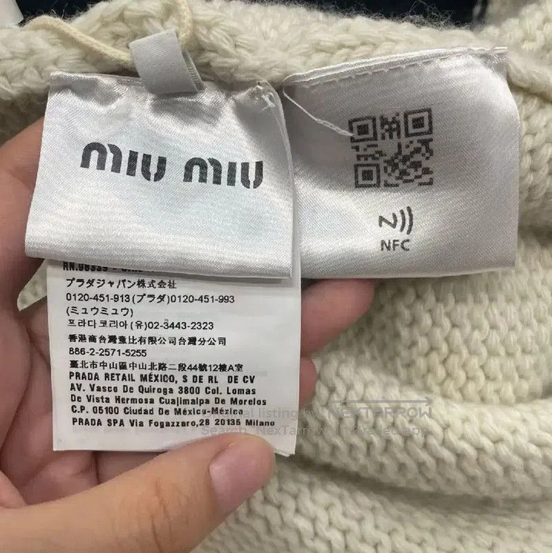 Miu Miu Miu Miu White Women's Wool Cardigan . Size L / US 10 / IT 46 - 7 Thumbnail