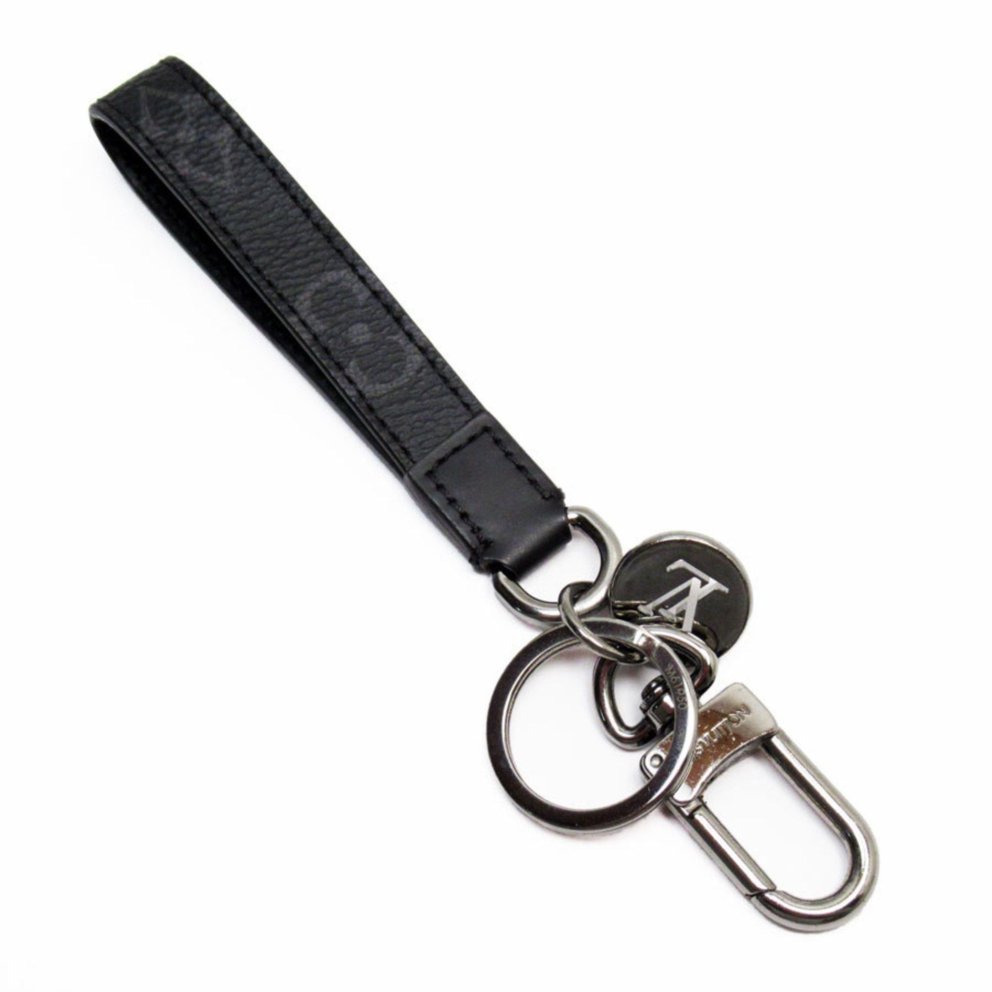 dragonne Louis Vuitton Keyring Monogram Eclipse Portecle Dragonne Coated Canvas  Metal Black Grey Men's M61950 w0870a