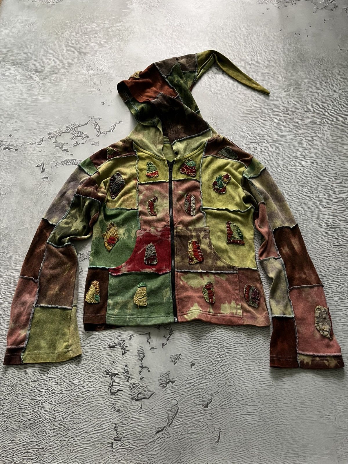 Vintage Vintage Nepal Miz Elf Hoodie Y2K Patchwork Opium Avant Garde Size US S / EU 44-46 / 1 - 3 Thumbnail