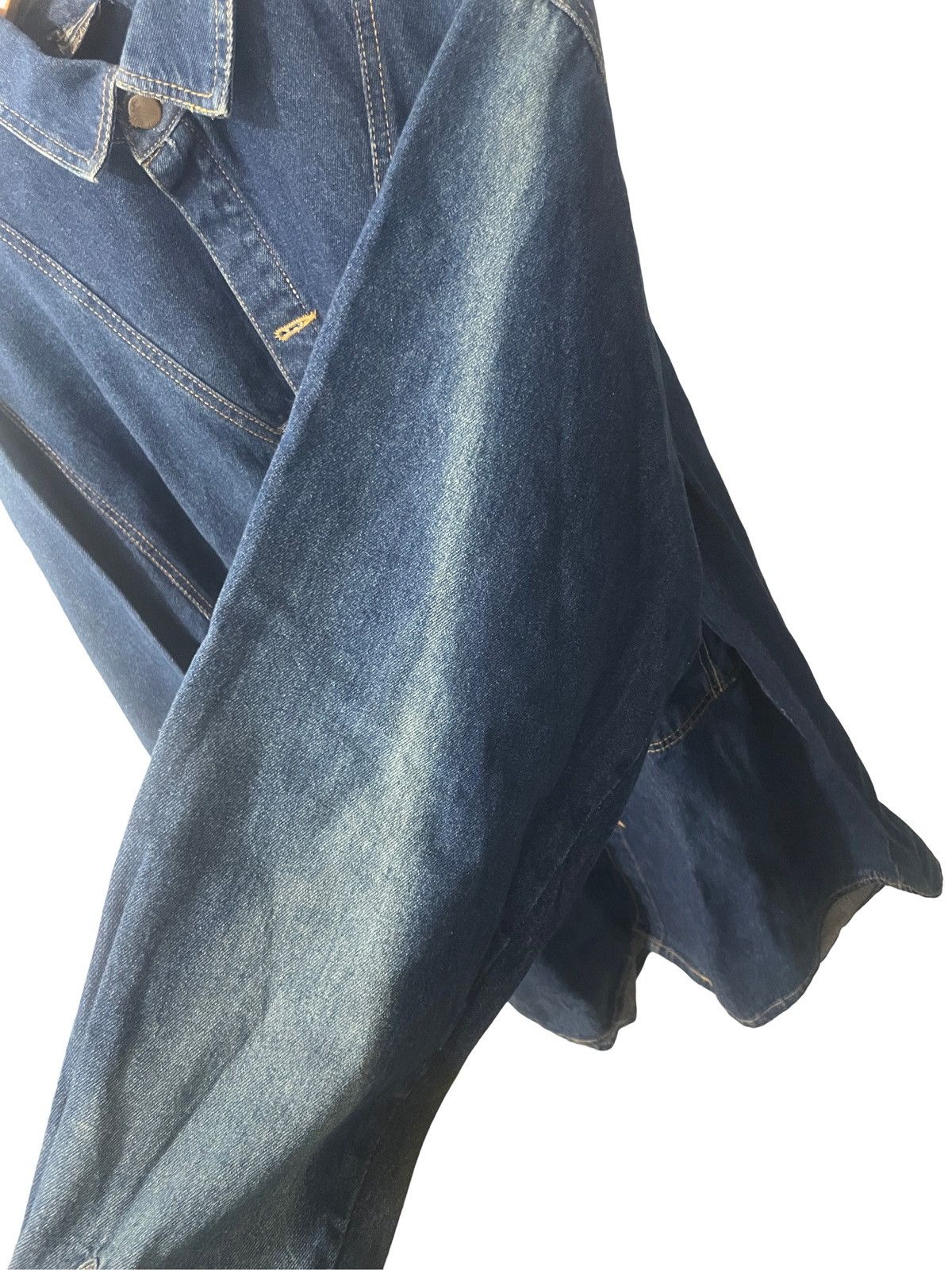 Karl Kani × Vintage Karl Kani Button Up Denim Shirt **Style Worn By 2Pac** VTg Size US XL / EU 56 / 4 - 7 Thumbnail