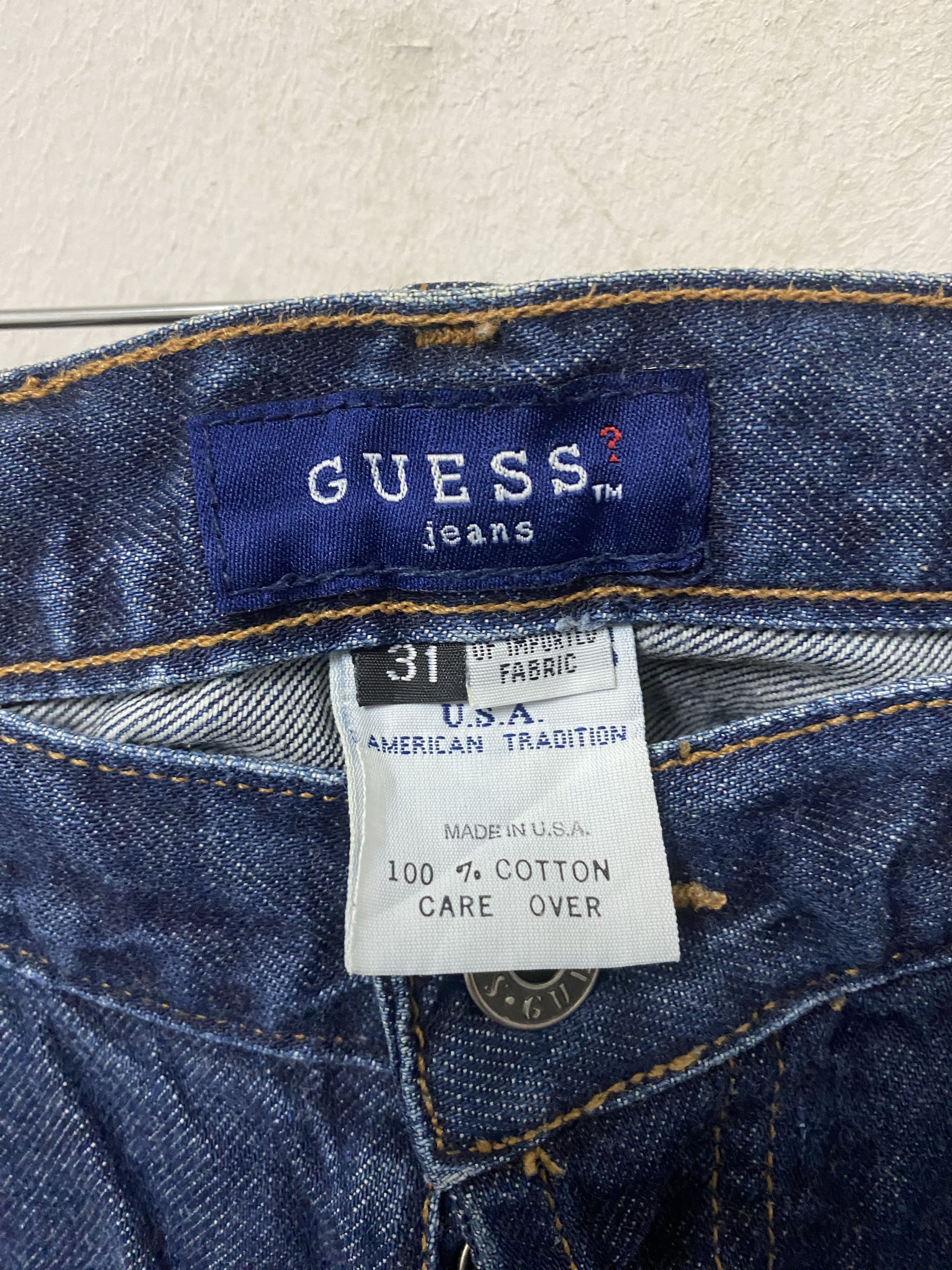 Guess Guess Selvedge Straight Fit Blue Denim Jeans Size US 31 - 10 Thumbnail