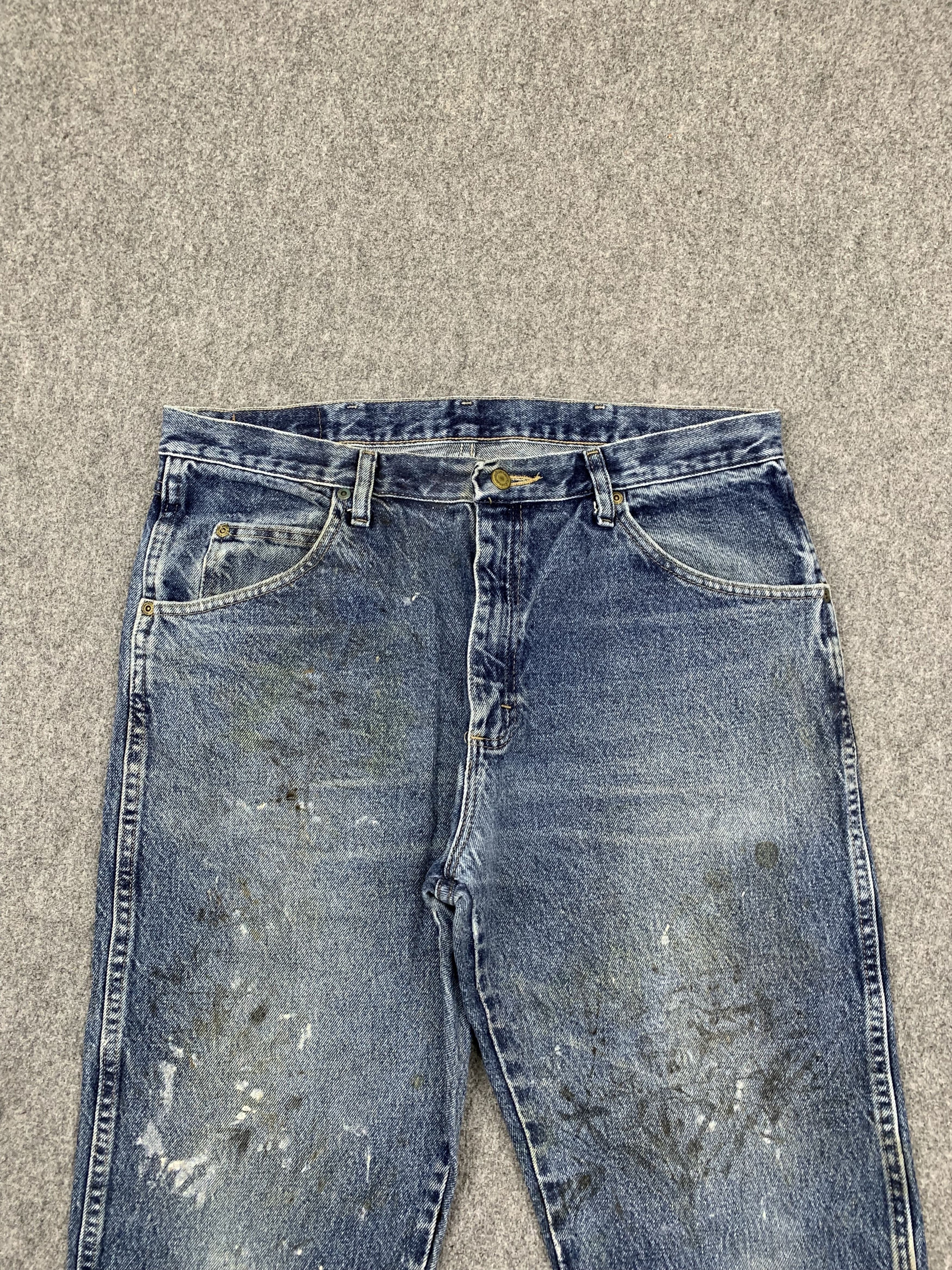 Vintage Vintage Wrangler Faded Blue Jeans DP1702 Size US 35 - 2 Thumbnail