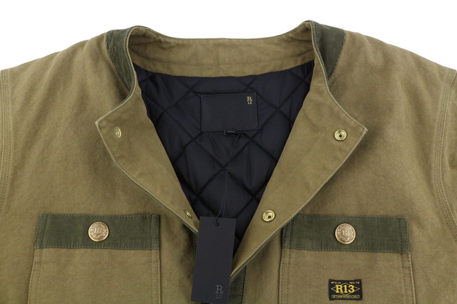 R13 CORD TRIMMED CHORE S Dusky Tan Canvas Oversized 86708 Size S / US 4 / IT 40 - 7 Thumbnail