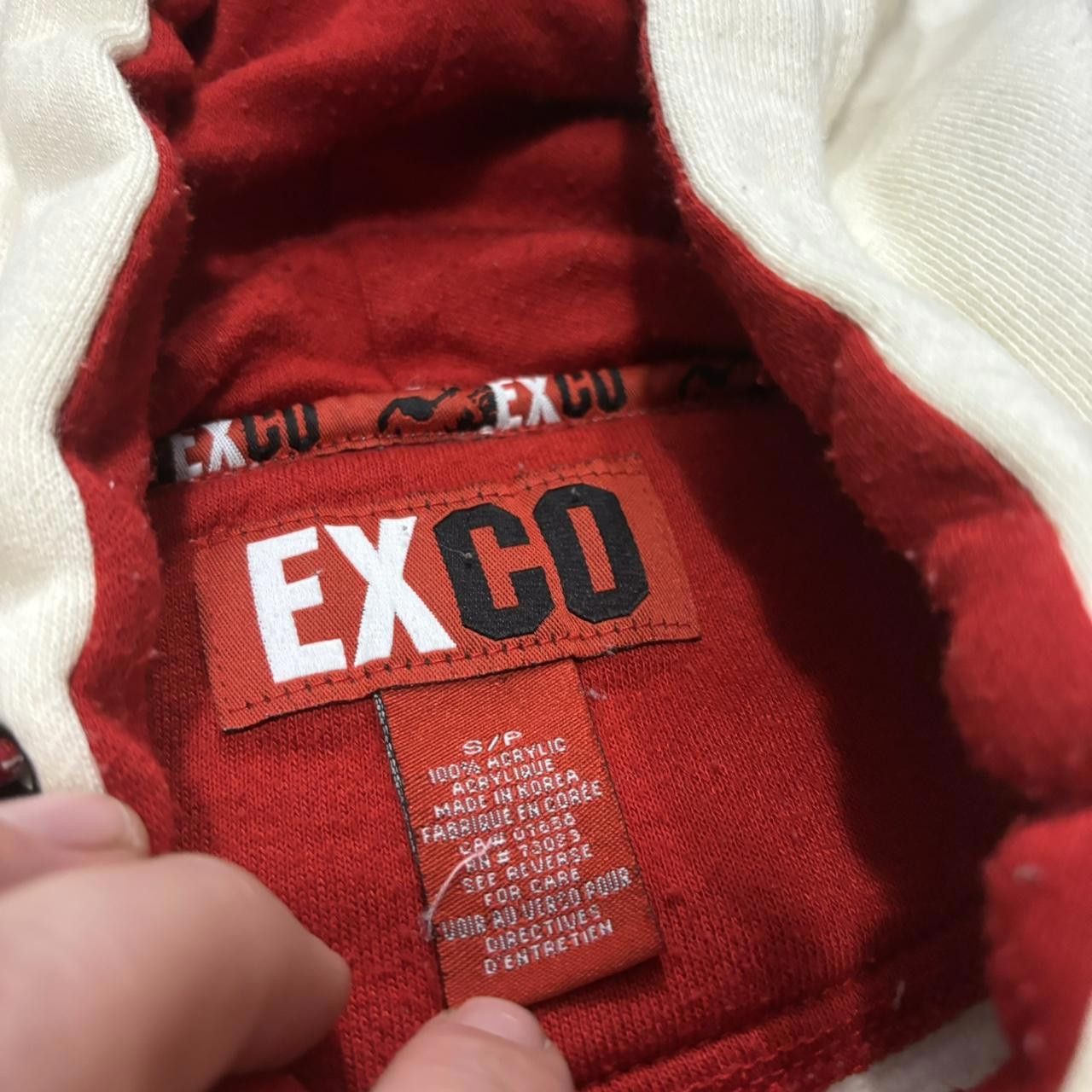 Designer Vintage exco bulldog hoodie 00s S fits L/XL Size US L / EU 52-54 / 3 - 7 Thumbnail