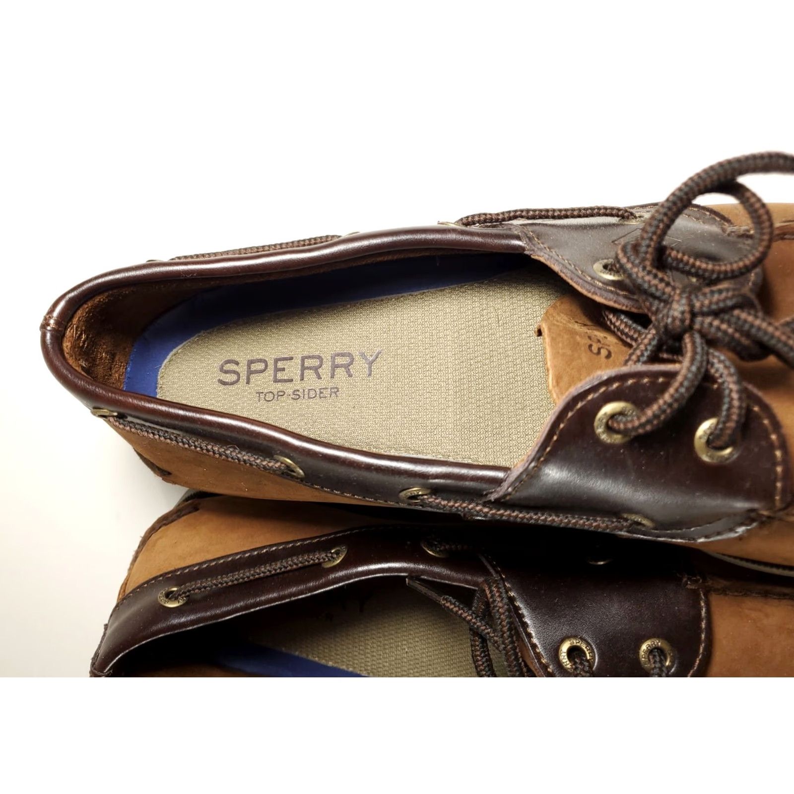 Sperry Sperry Top-Siders Suede Leather Two-Tone Brown Loafers Mens 12 Size US 12 / EU 45 - 6 Thumbnail