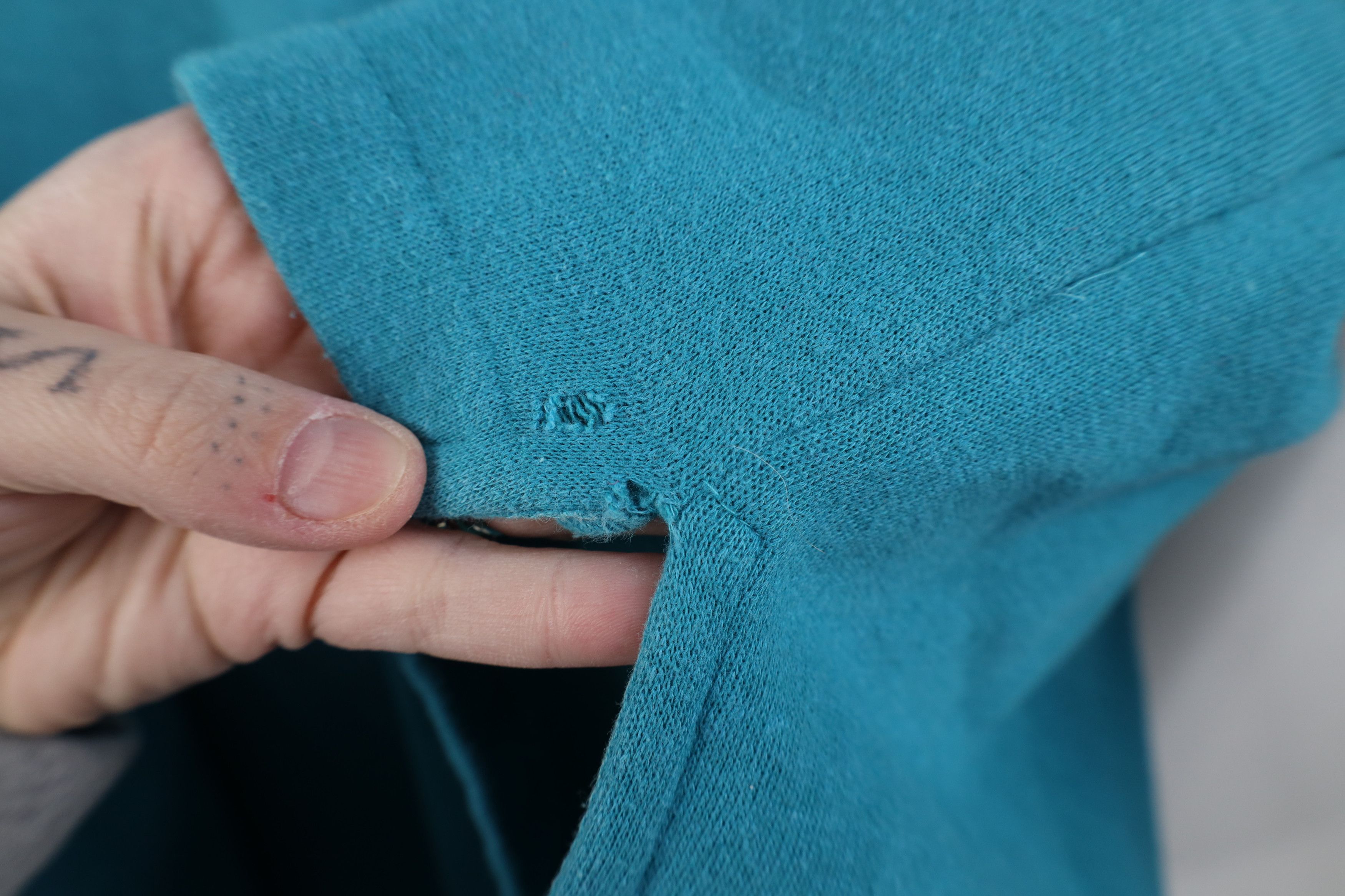 Vintage Vintage 90s Streetwear Blank Boxy Fit Collared Sweatshirt Size L / US 10 / IT 46 - 6 Thumbnail