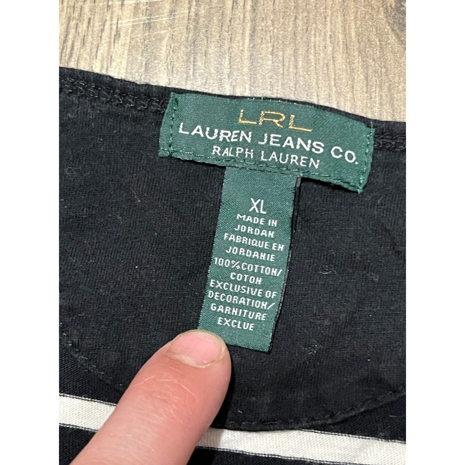 Ralph Lauren Lauren Ralph Lauren Shirt Women's XL Black White Striped Long Sleeve Size XL / US 12-14 / IT 48-50 - 7 Thumbnail