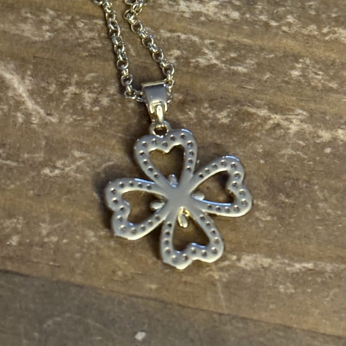 Other Fire Beetle gold plated pave clover pendant necklace Size ONE SIZE - 8 Thumbnail
