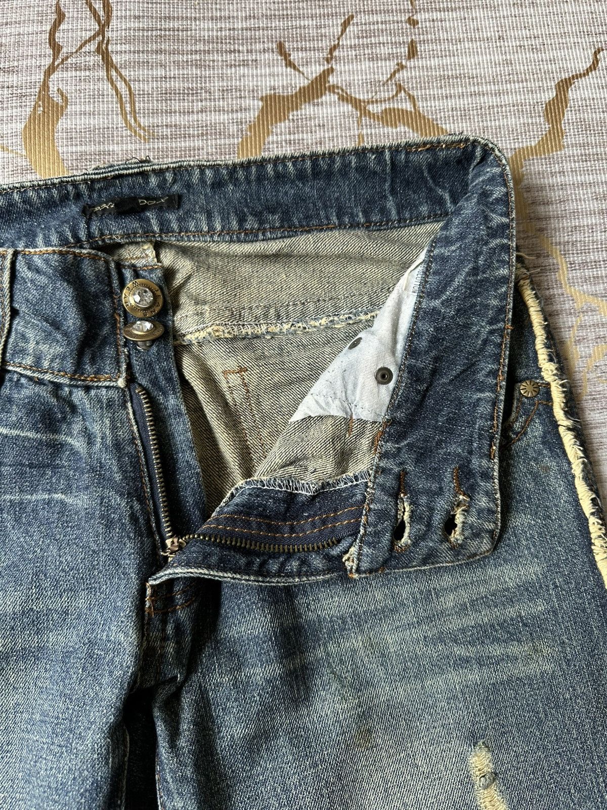 Japanese Brand FLARE Philodox Distressed Design Denim Size US 30 / EU 46 - 18 Thumbnail