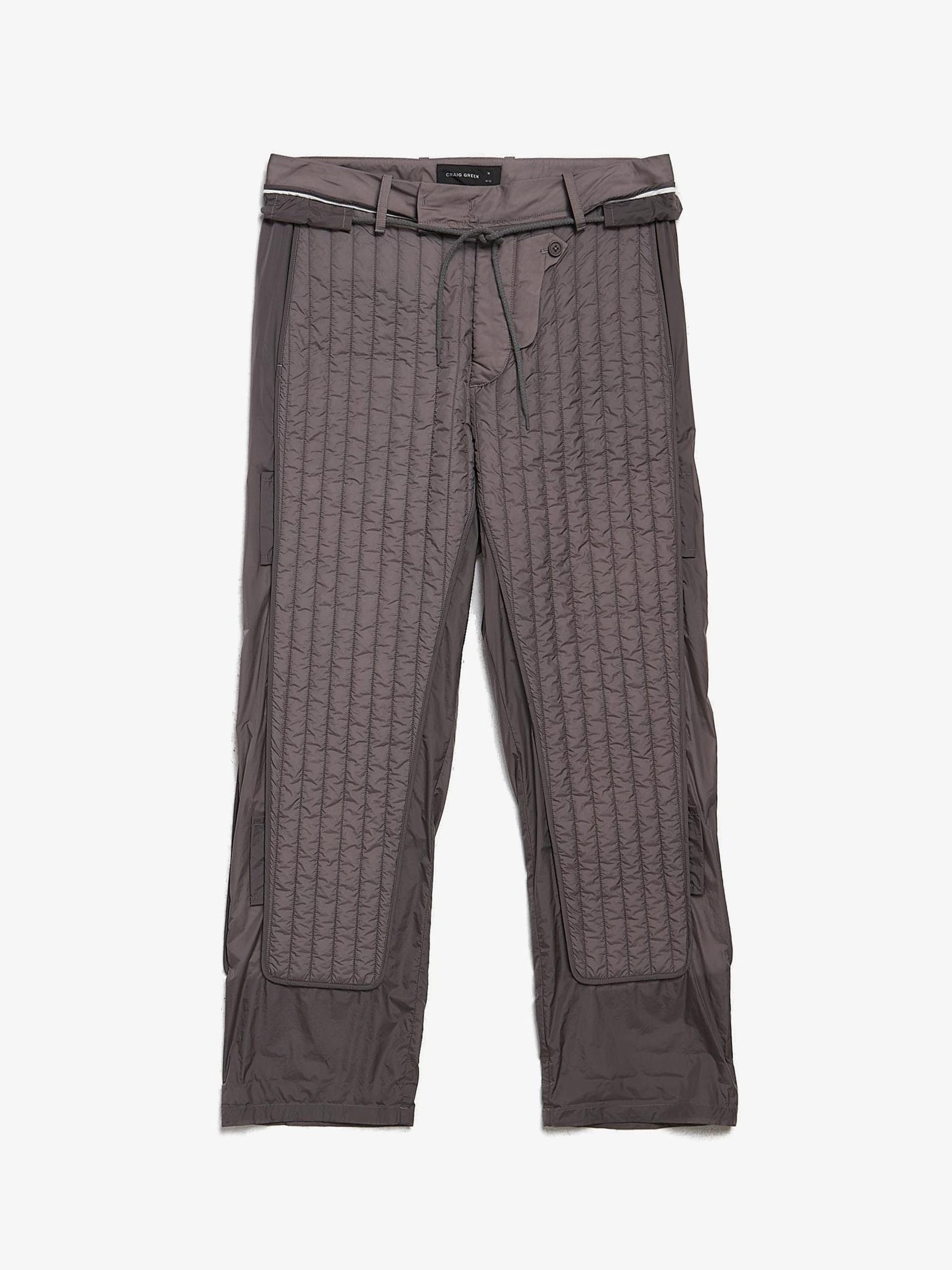 image of Craig Green Gray Double Fabric Detailed Nylon Pants in Grey, Men's (Size 33)