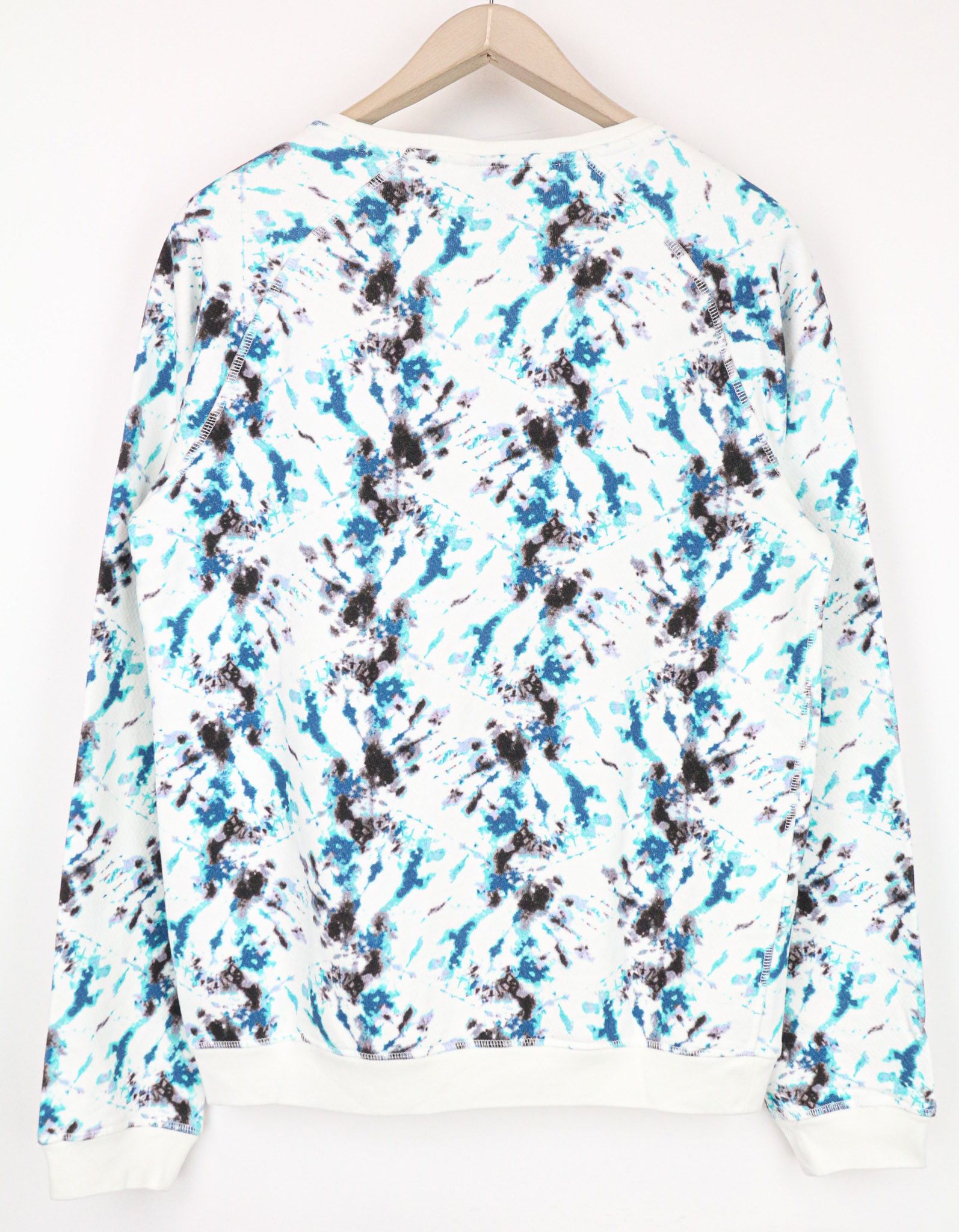 Scotch & Soda M Blue Graphic Crew Neck Fleece Sweatshirt 74353 Size US M / EU 48-50 / 2 - 2 Thumbnail