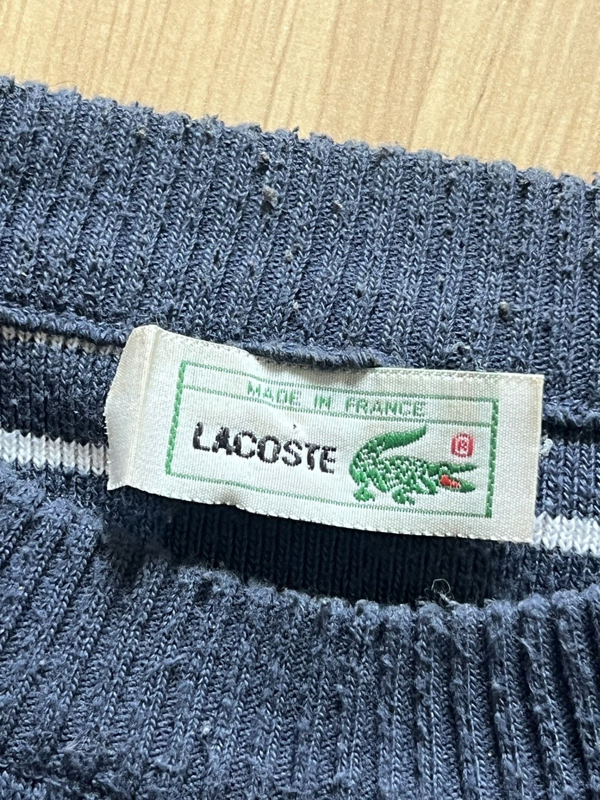 Lacoste × Vintage Lacoste vintage sweater striped made in France 90s Size US M / EU 48-50 / 2 - 7 Thumbnail