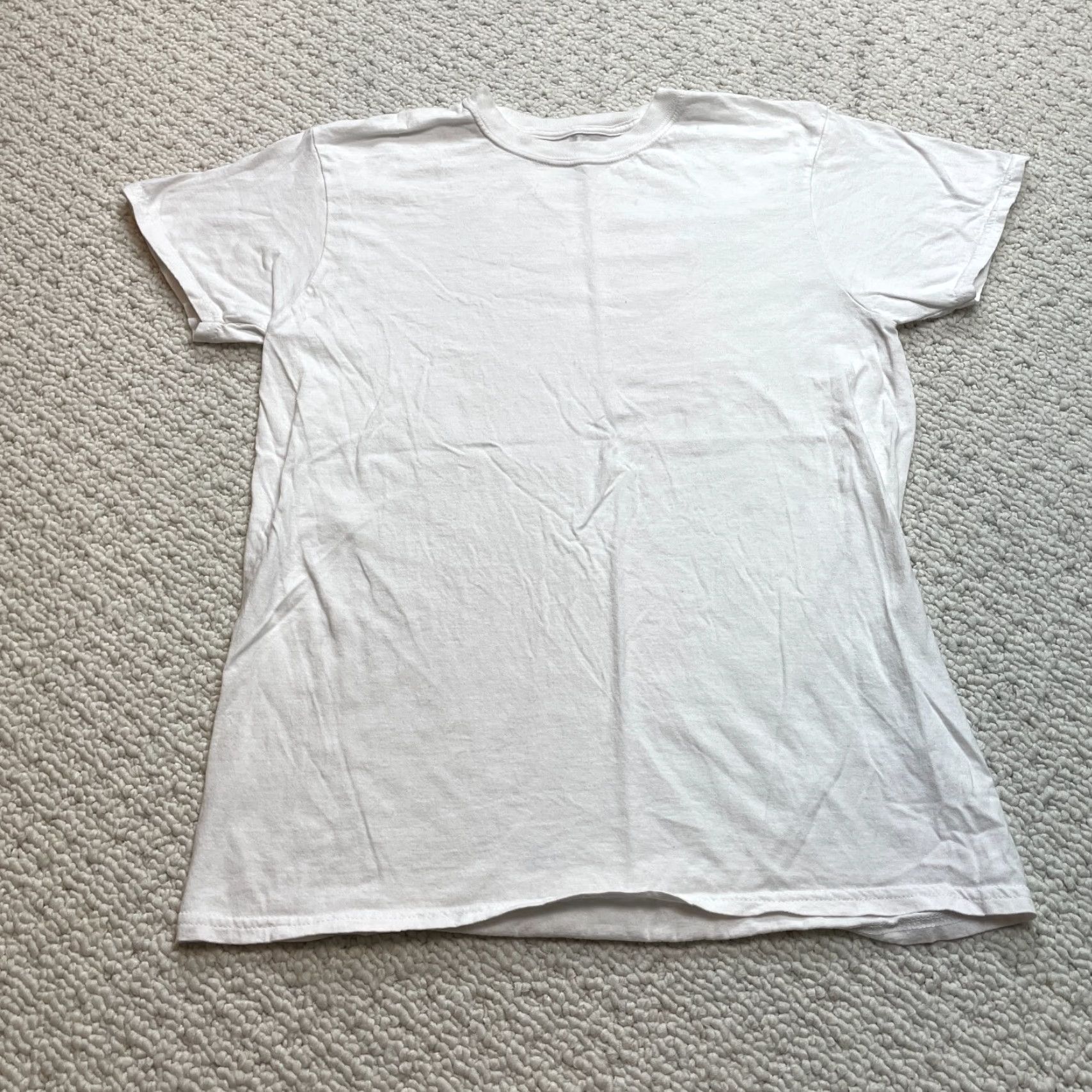 Gildan Gildan Shirt Womens Medium White Crew Short Sleeve Cotton Solid Basic Top 38-40 Regular Womens T-Shirt Size M / US 6-8 / IT 42-44 - 2 Thumbnail