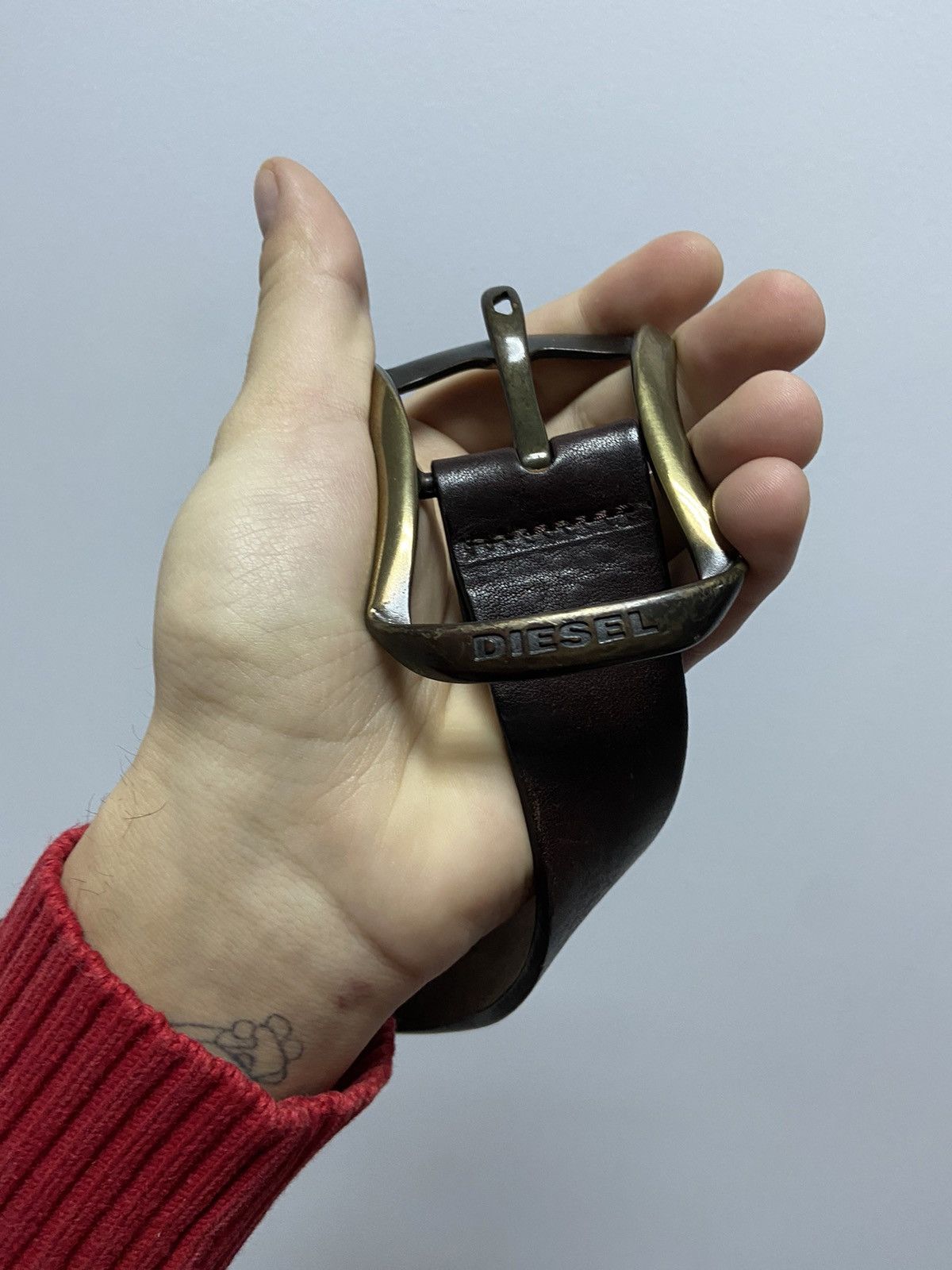 Diesel × Vintage Diesel belt leather vintage made in Italy avant Garde Size ONE SIZE - 2 Thumbnail