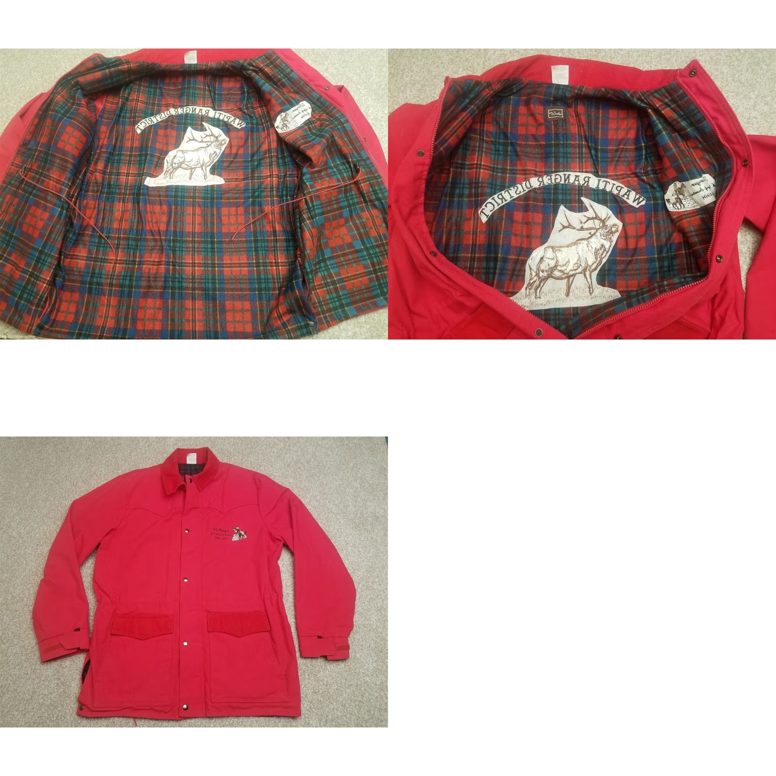 Walls VINTAGE Walls Jacket Mens L Red Canvas Wapiti Ranger District Parka Wyoming Coat Size US L / EU 52-54 / 3 - 10 Thumbnail
