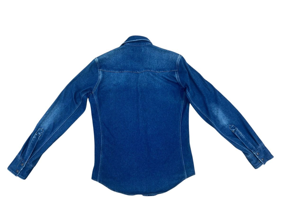 junhashimoto Junhashimoto Japan Distress Fade Denim Stretch Western Shirt Size US M / EU 48-50 / 2 - 10 Thumbnail