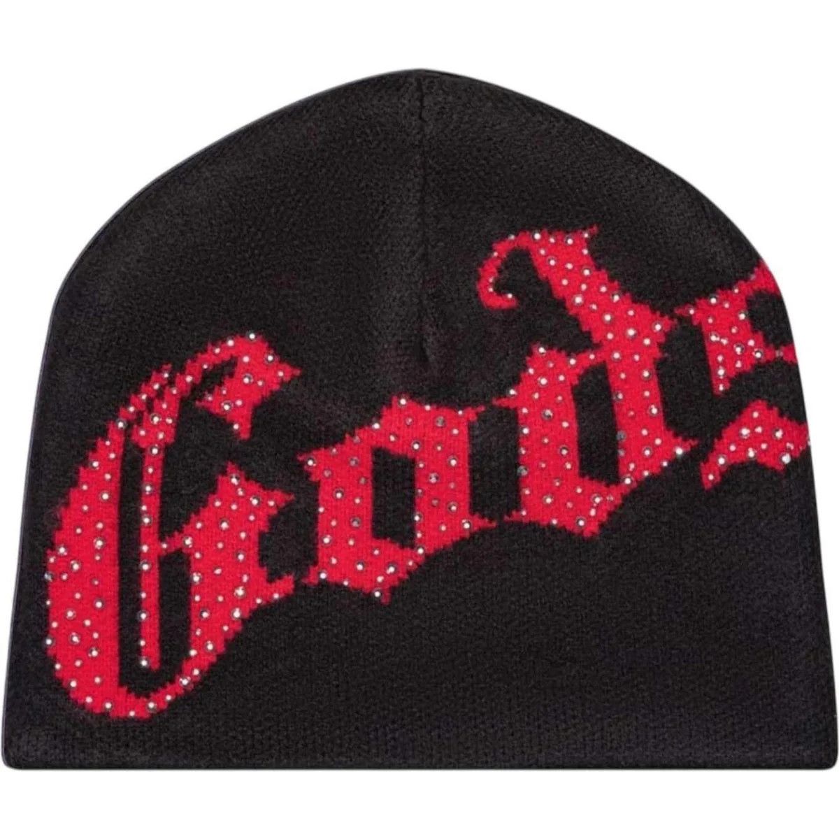 Godspeed Godspeed 'OG Logo' Studded Black & Red Beanie Size ONE SIZE - 1 Thumbnail
