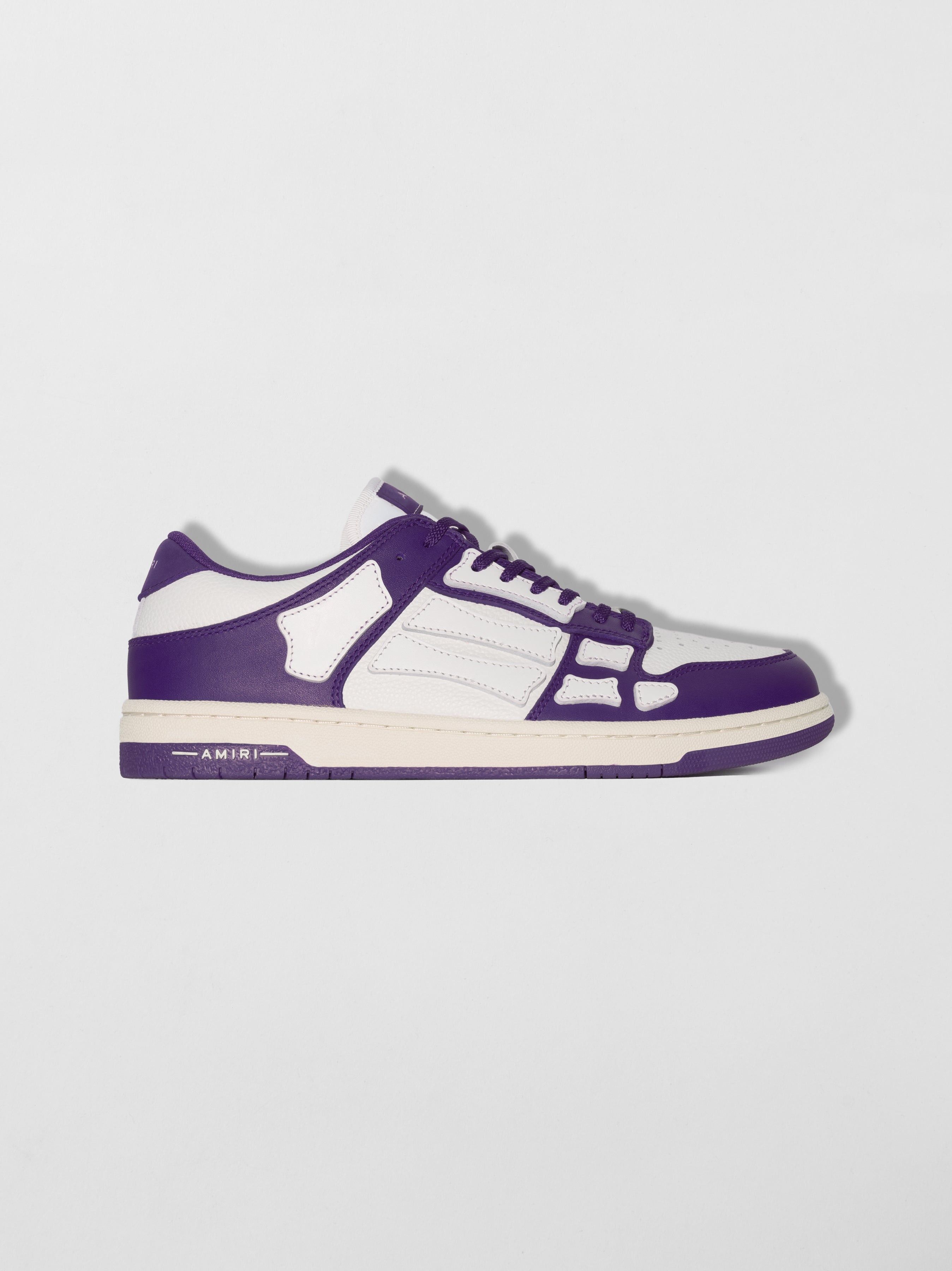 Amiri o1mle0326 Skelton Low-Top Sneakers in Purple/White Size US 14 / EU 47 - 1 Thumbnail
