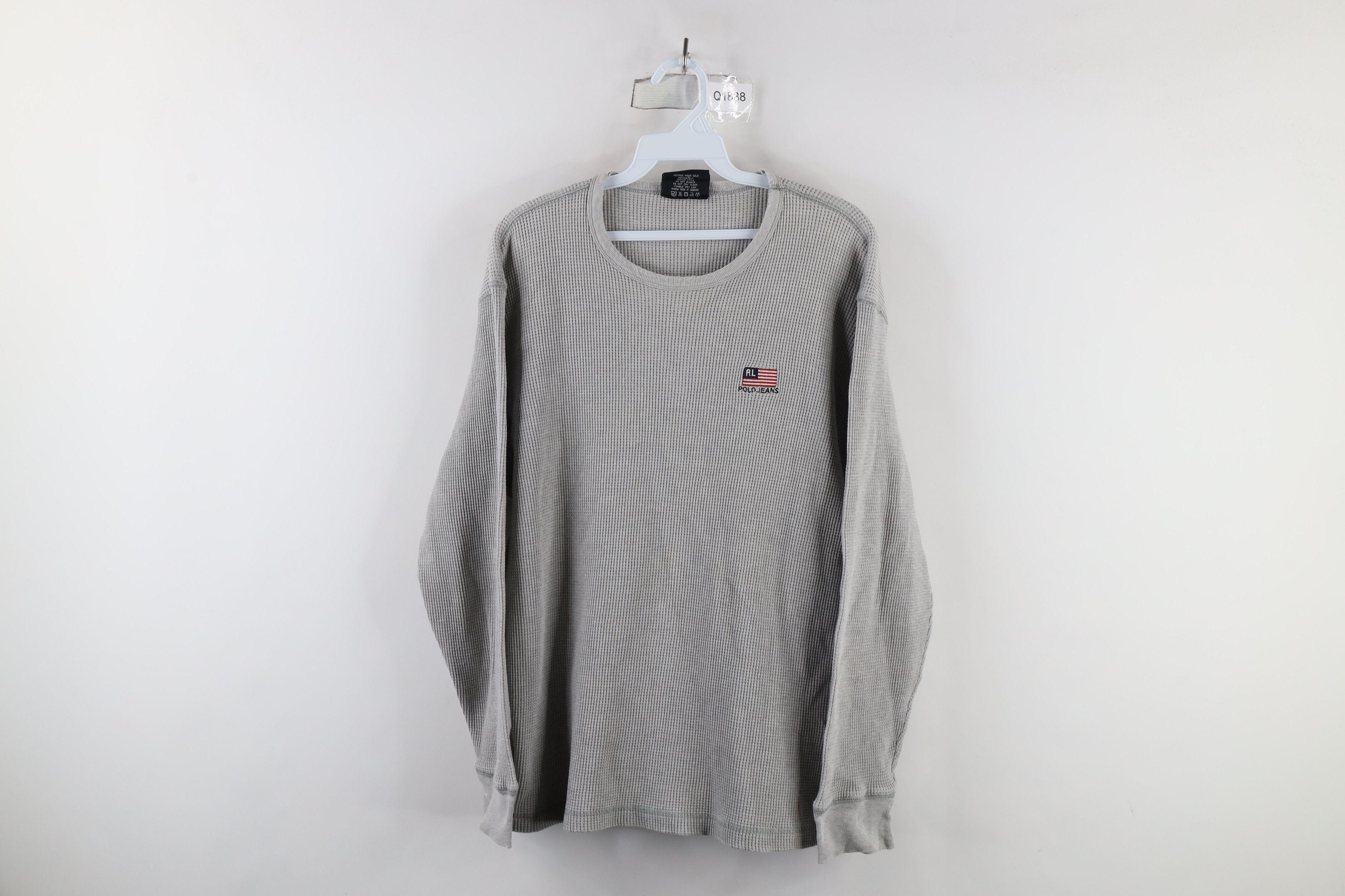 Ralph Lauren × Vintage Vintage 90s Ralph Lauren Thermal Waffle Knit T-Shirt USA Size US L / EU 52-54 / 3 - 1 Thumbnail