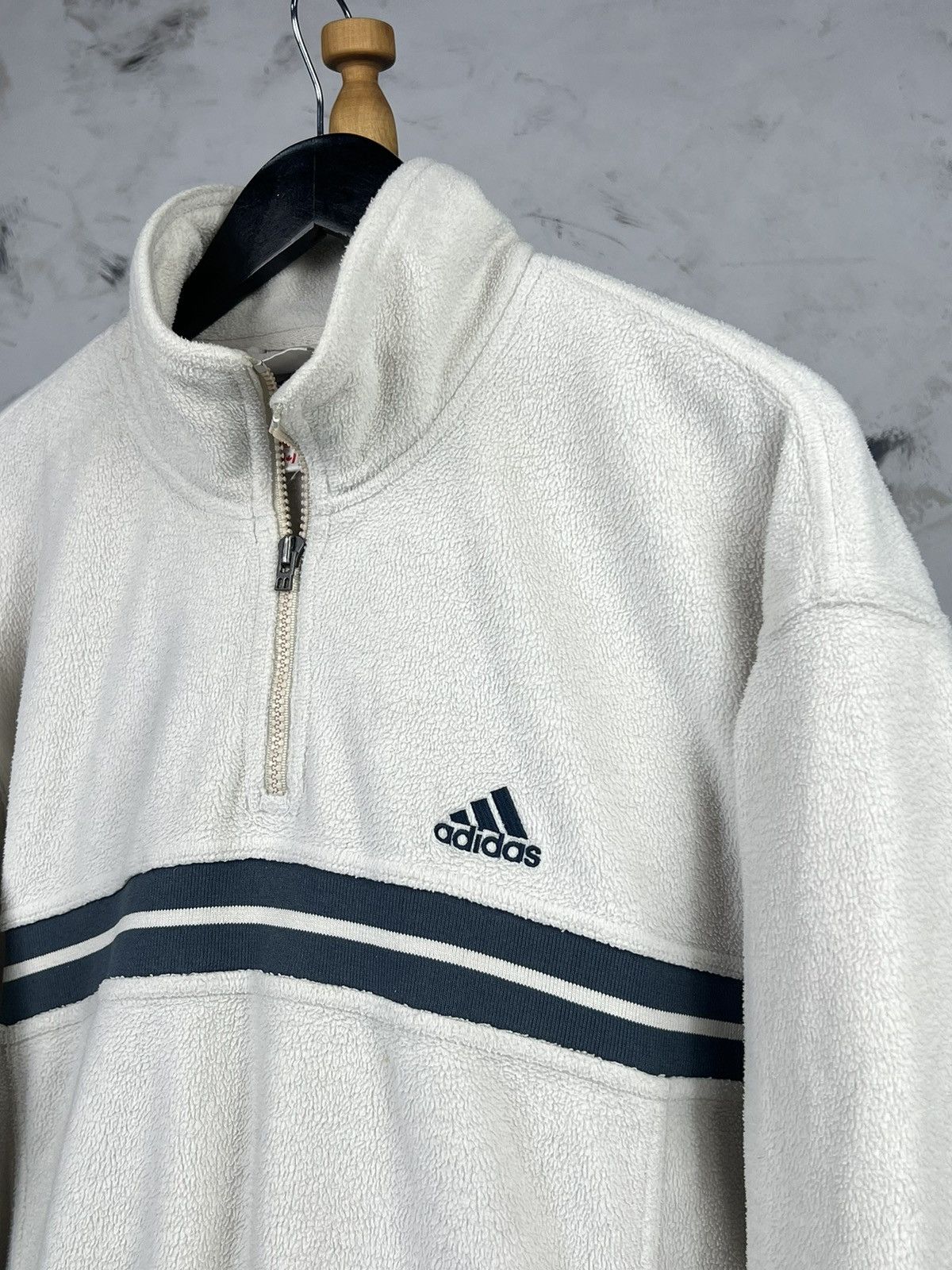 Adidas Vintage Adidas Fleece Half Zip Jacket Size L–XL Size US L / EU 52-54 / 3 - 3 Thumbnail